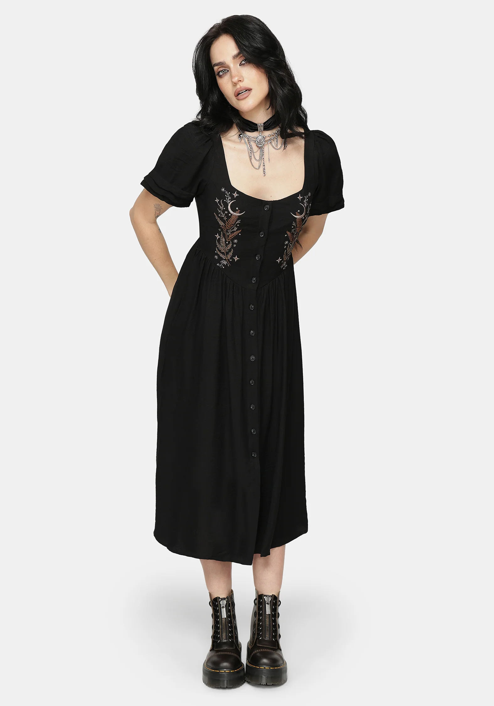 Abellona Embroidered Midi Dress - Image 6