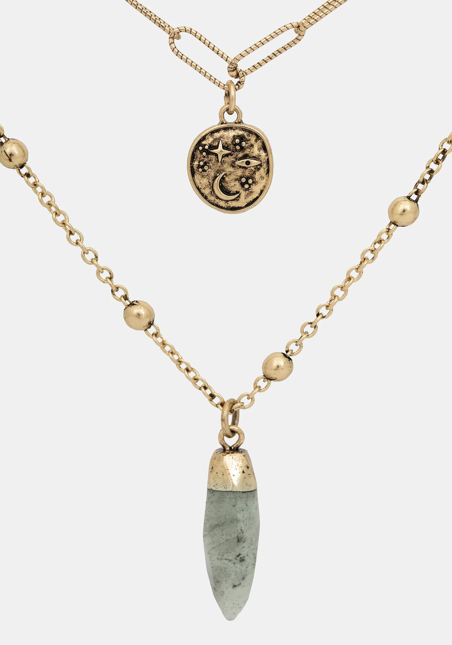Alexen Snake Disc Layered Necklace - Image 2