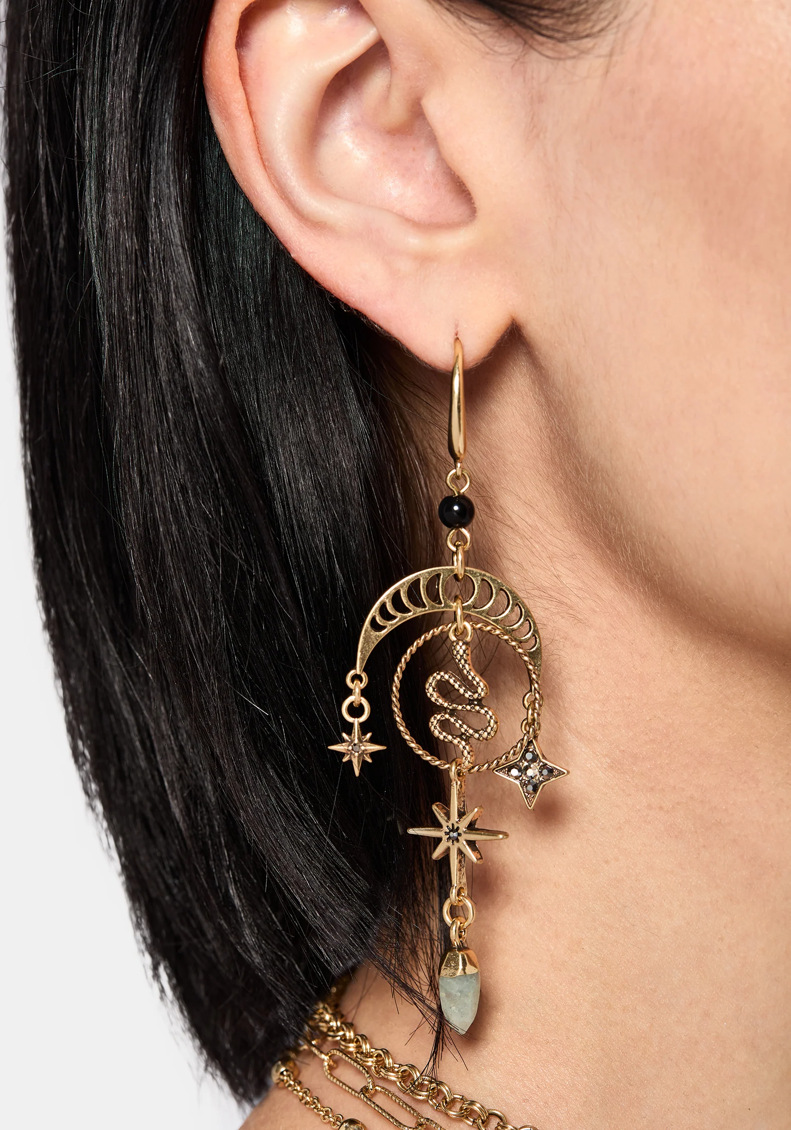 Alexen Snake Moon Earrings - Image 2