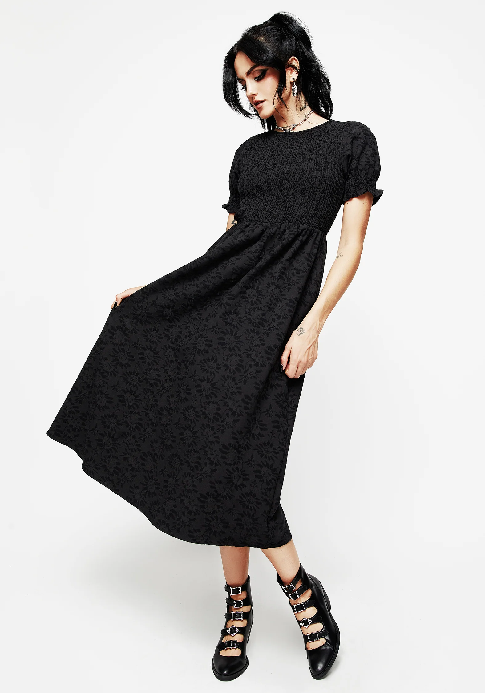 Amun Midi Smock Dress - Image 4