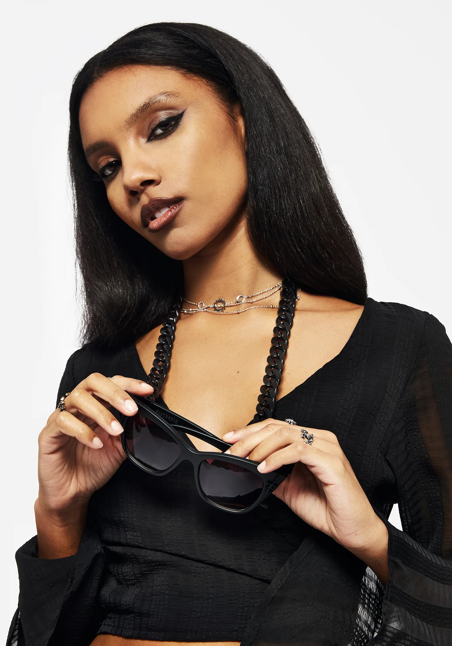 Anelace Chain Cat Eye Sunglasses - Image 6