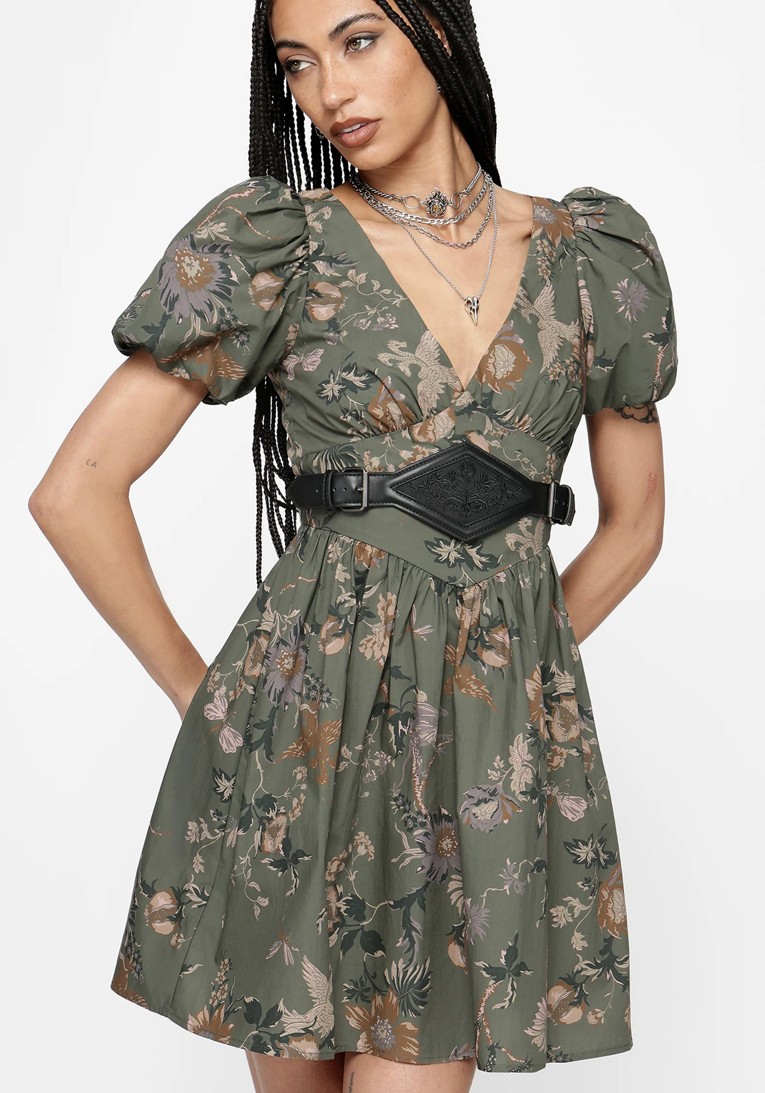 Antihero Embroidered Diamond Centre Waist Belt - Image 6
