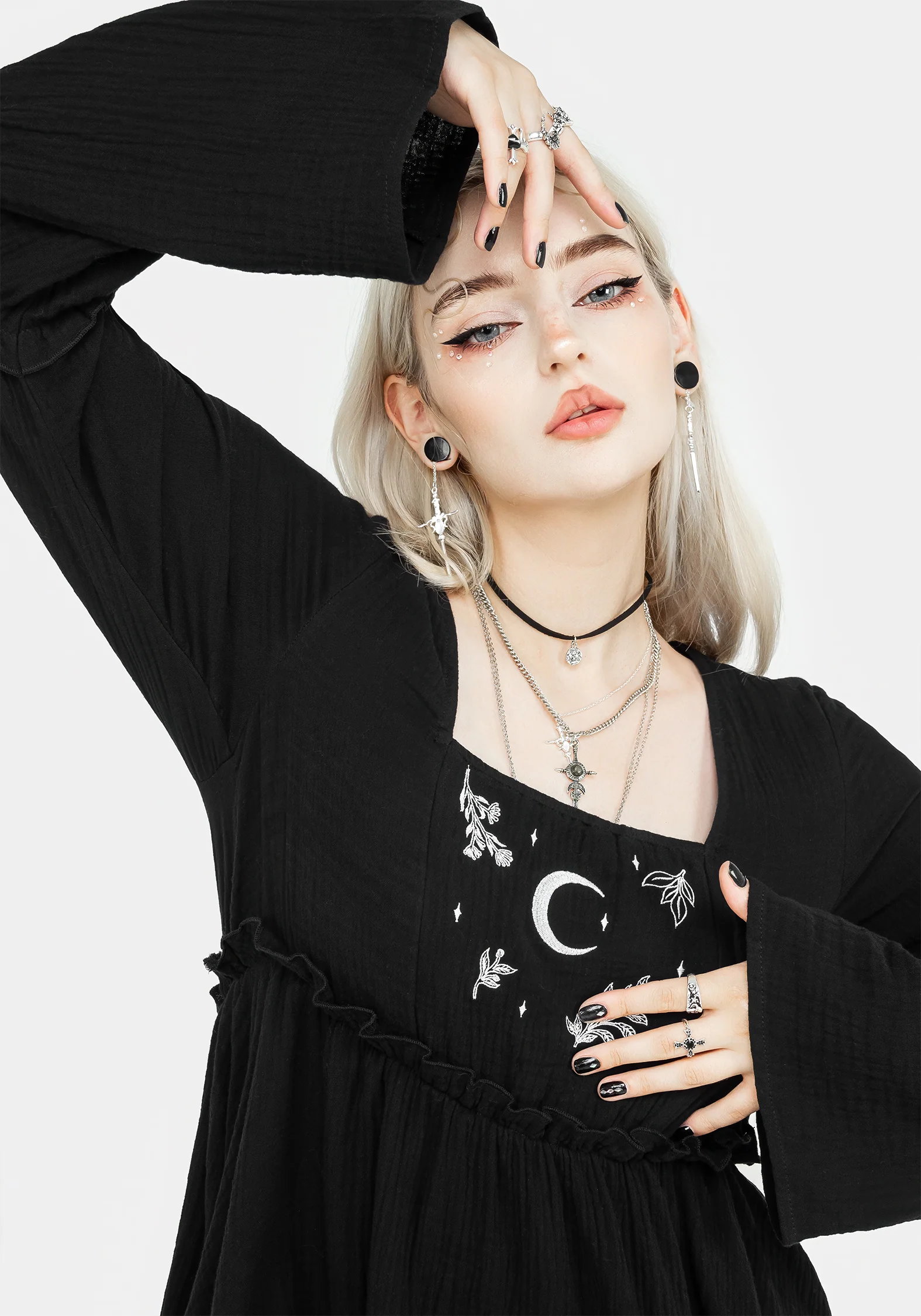 Aradia Embroidered Mini Dress - Image 6