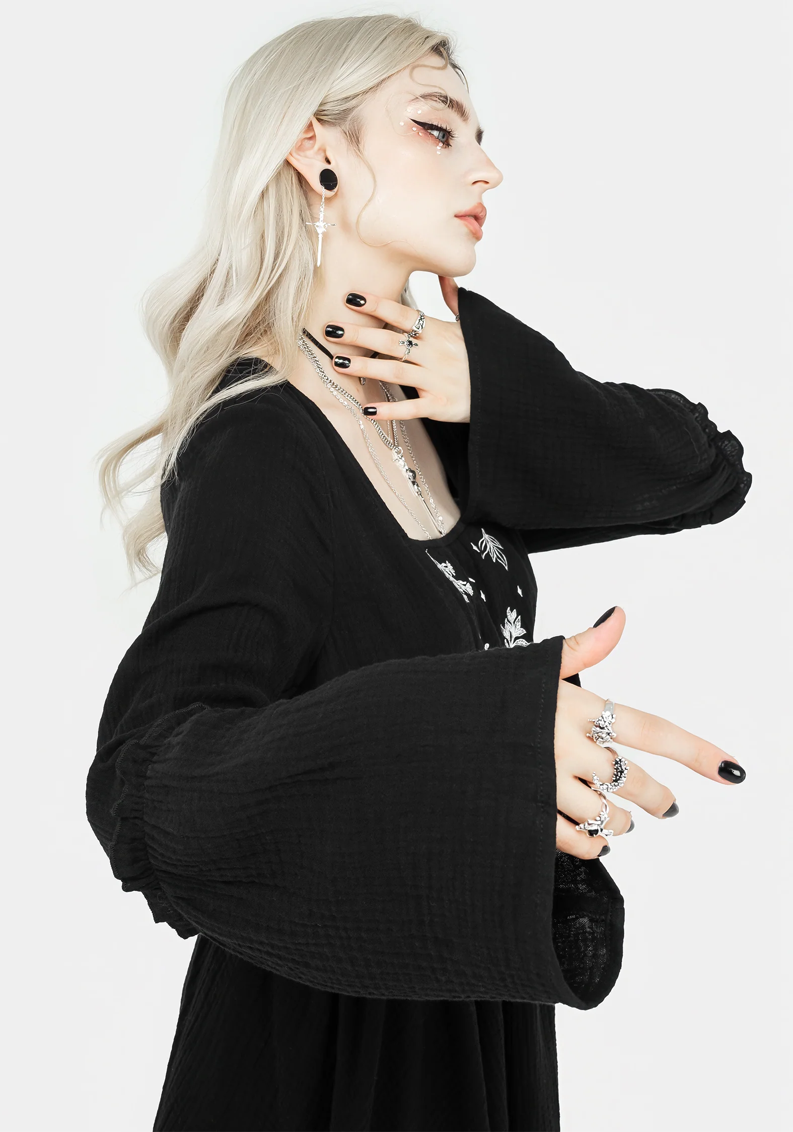 Aradia Embroidered Mini Dress - Image 7