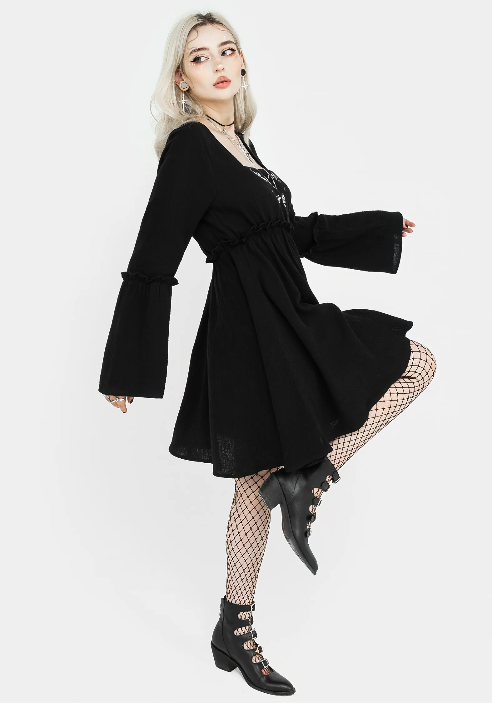 Aradia Embroidered Mini Dress - Image 8