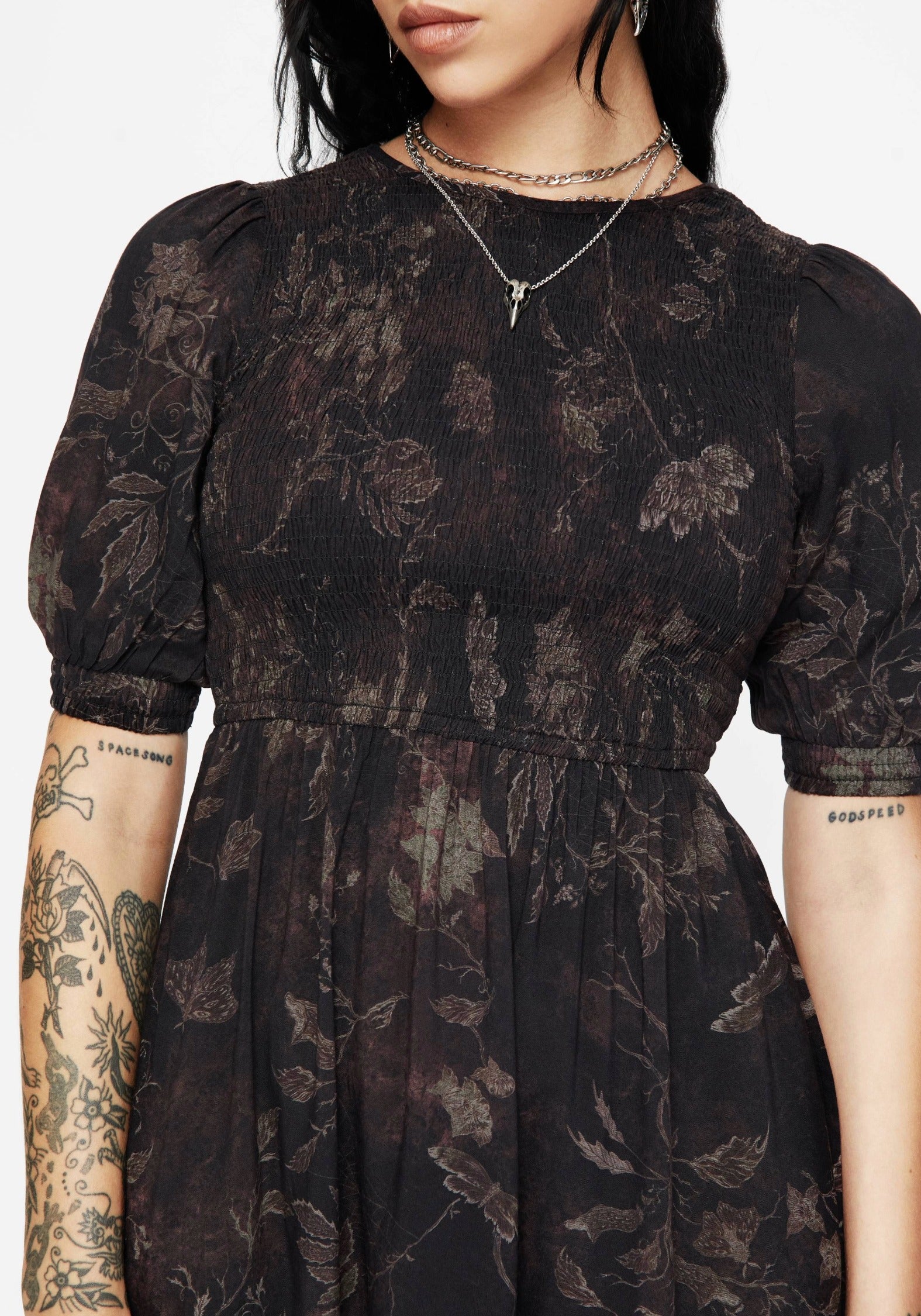 Ashmire Woodland Moth Mini Dress - Image 2