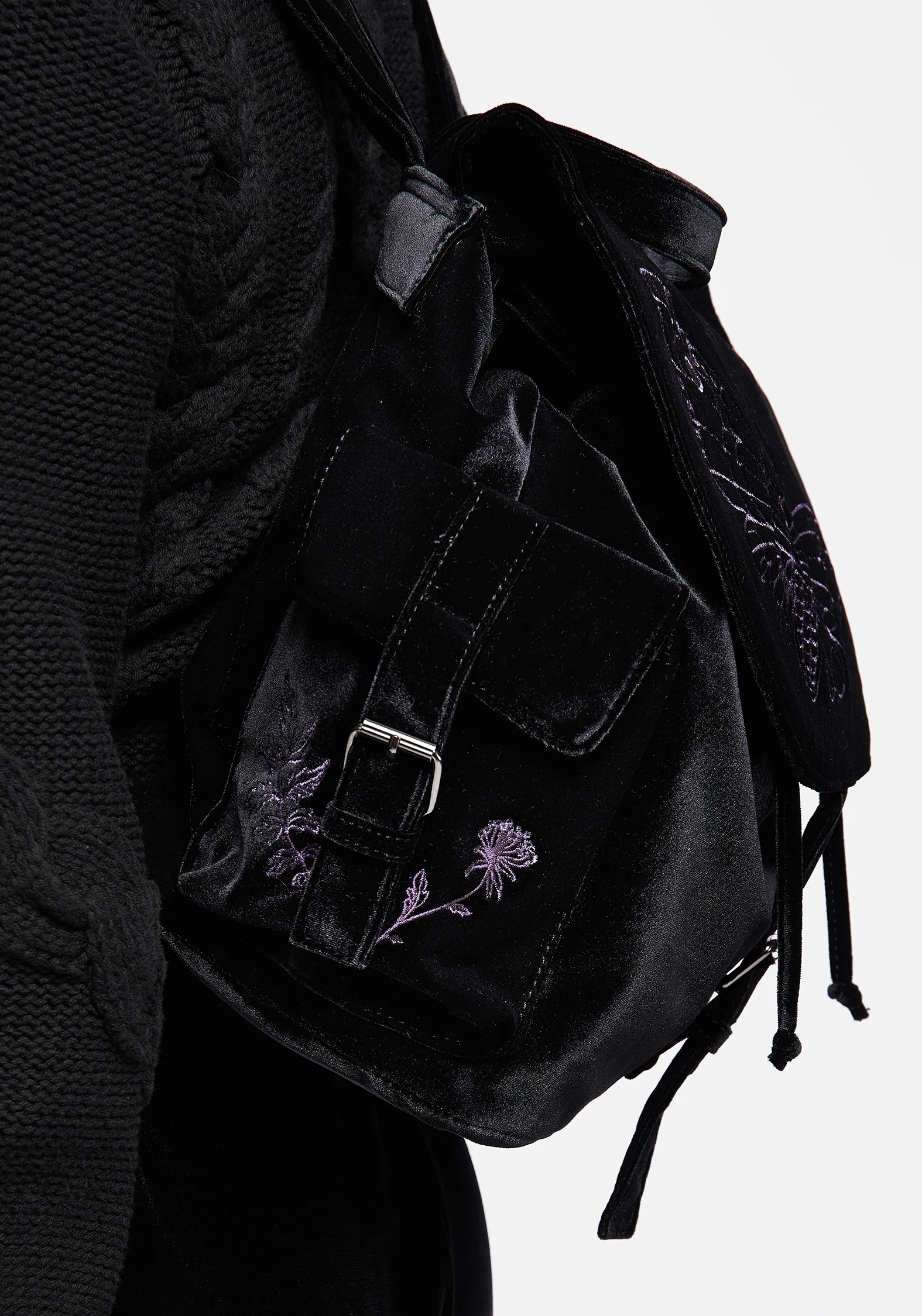 Atropos Moth Embroidered Satchel Backpack - Image 7