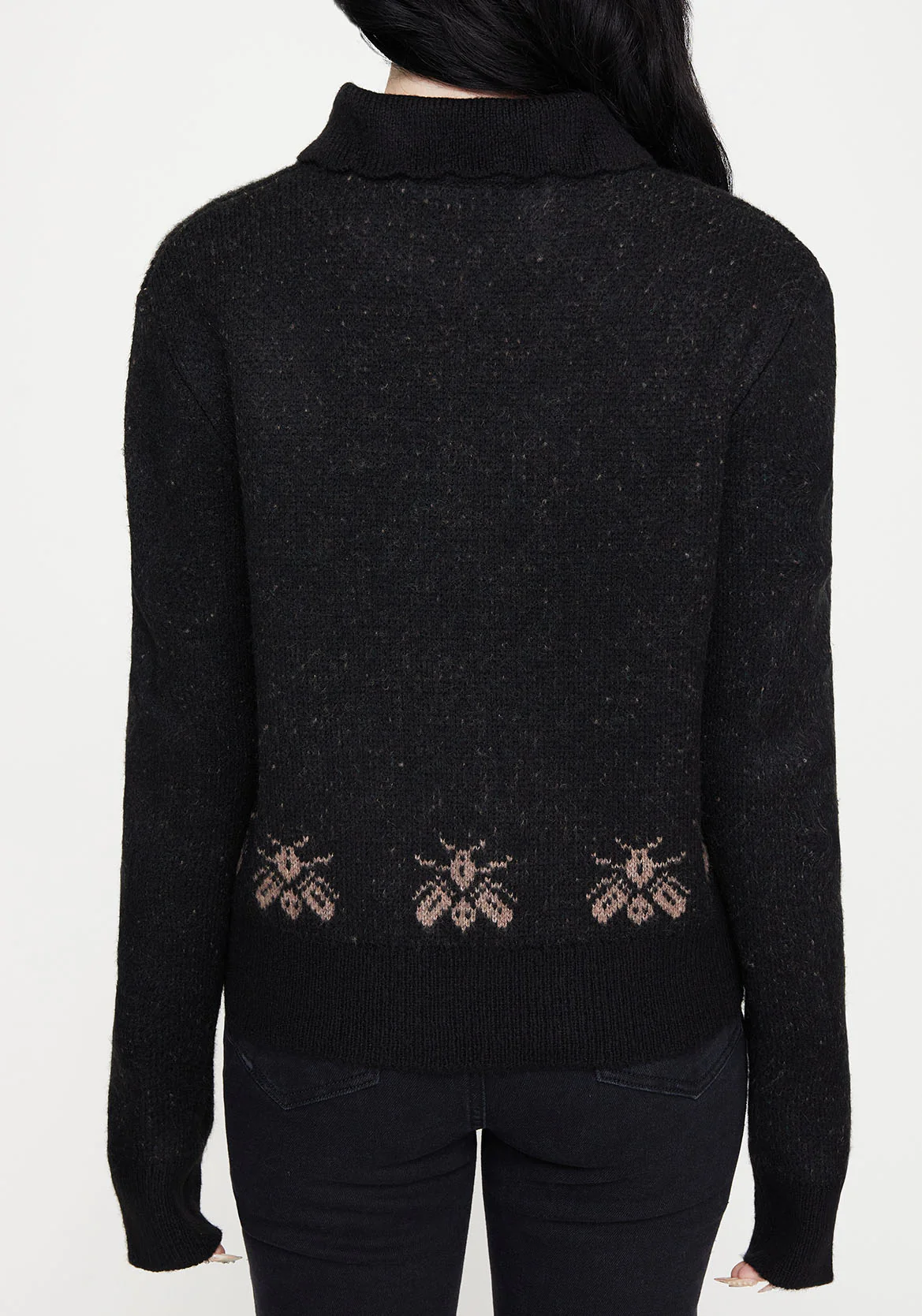 Aura Dragon Jacquard Collar Knit Sweater - Image 3
