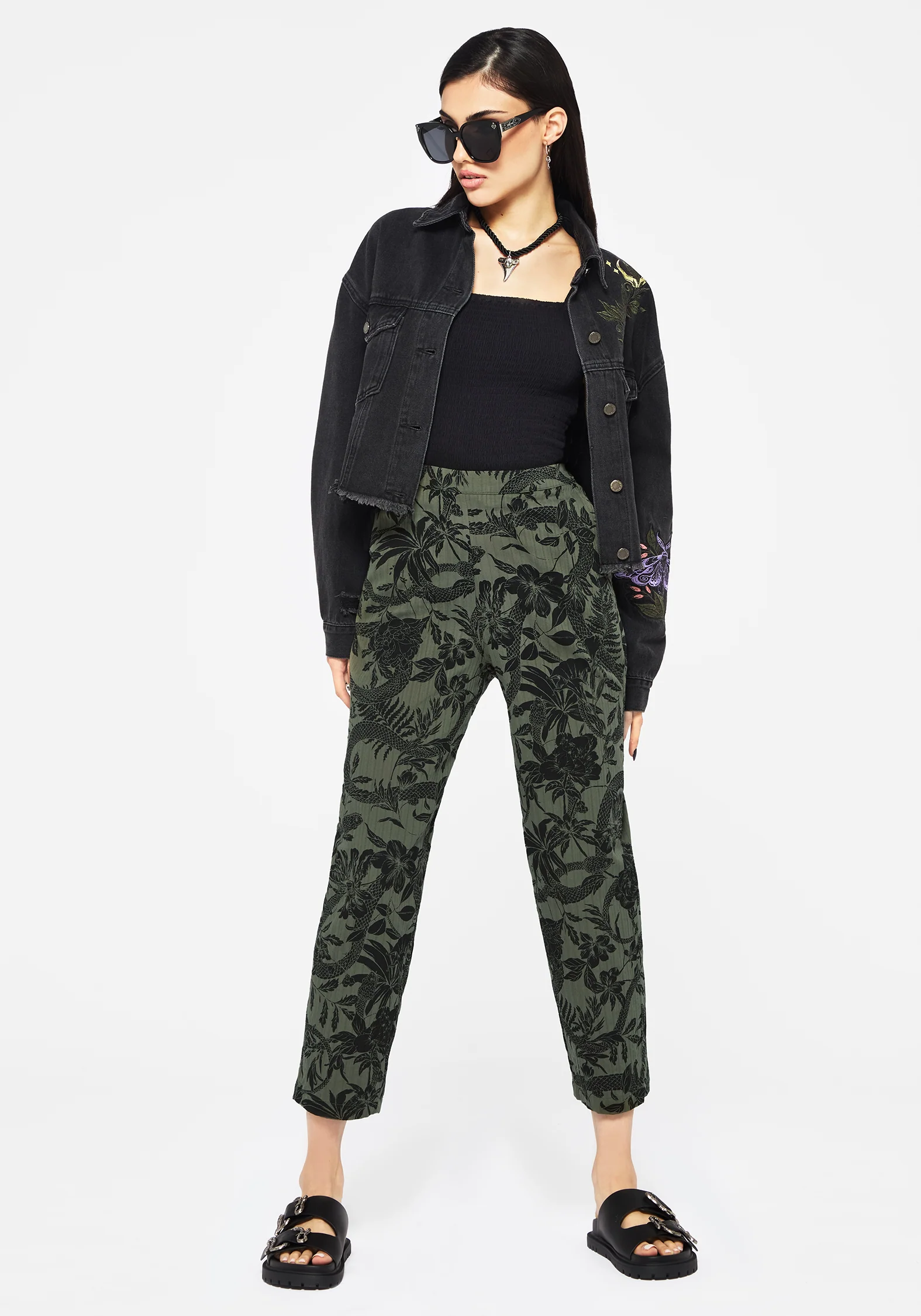 Bashe Soft Tapered Trousers - Green - Image 5