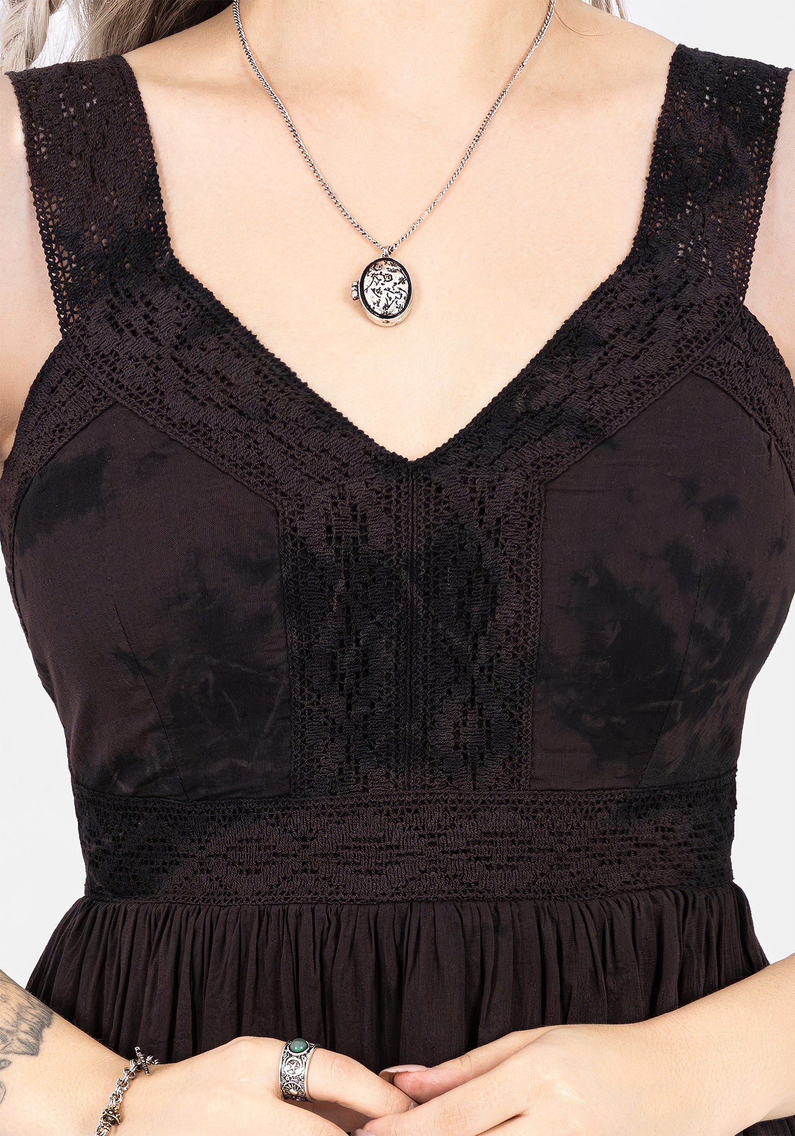 Burnout Tie Die Cotton Midaxi Dress - Image 2