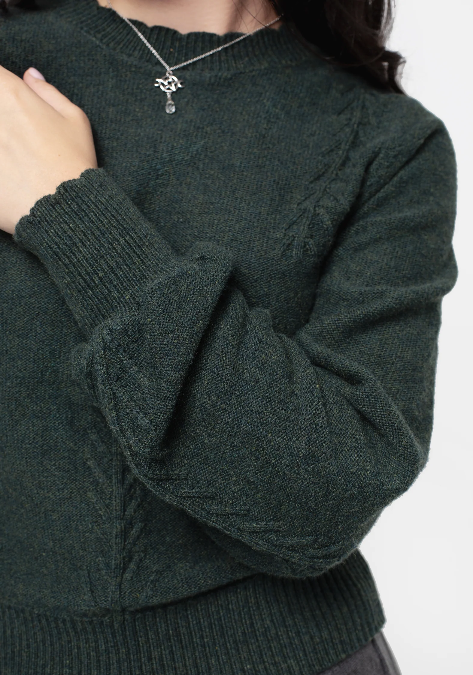 Canopy Raised Fern Intarsia Knit Sweater - Image 2