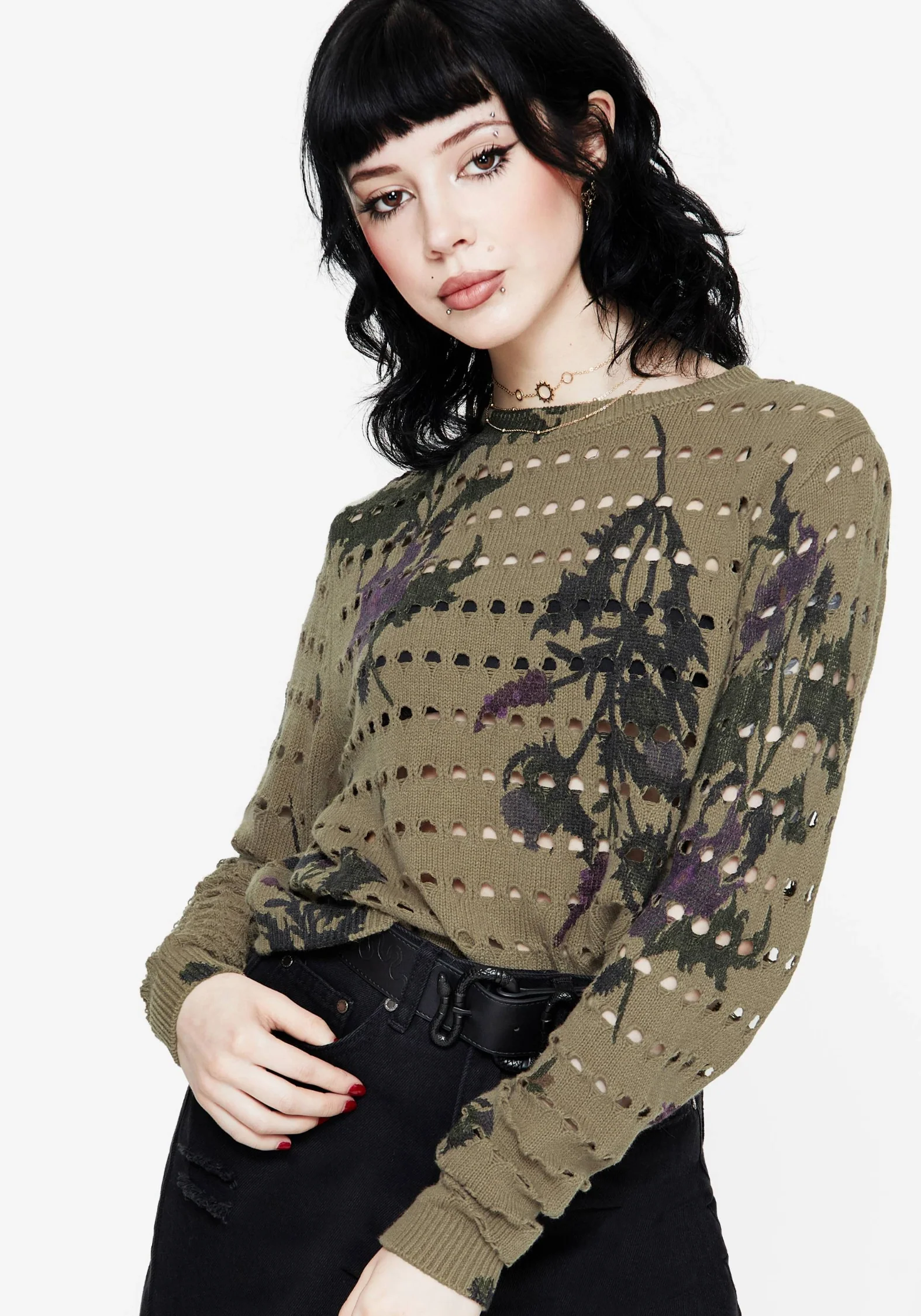 Cassandra Floral Knit Sweater