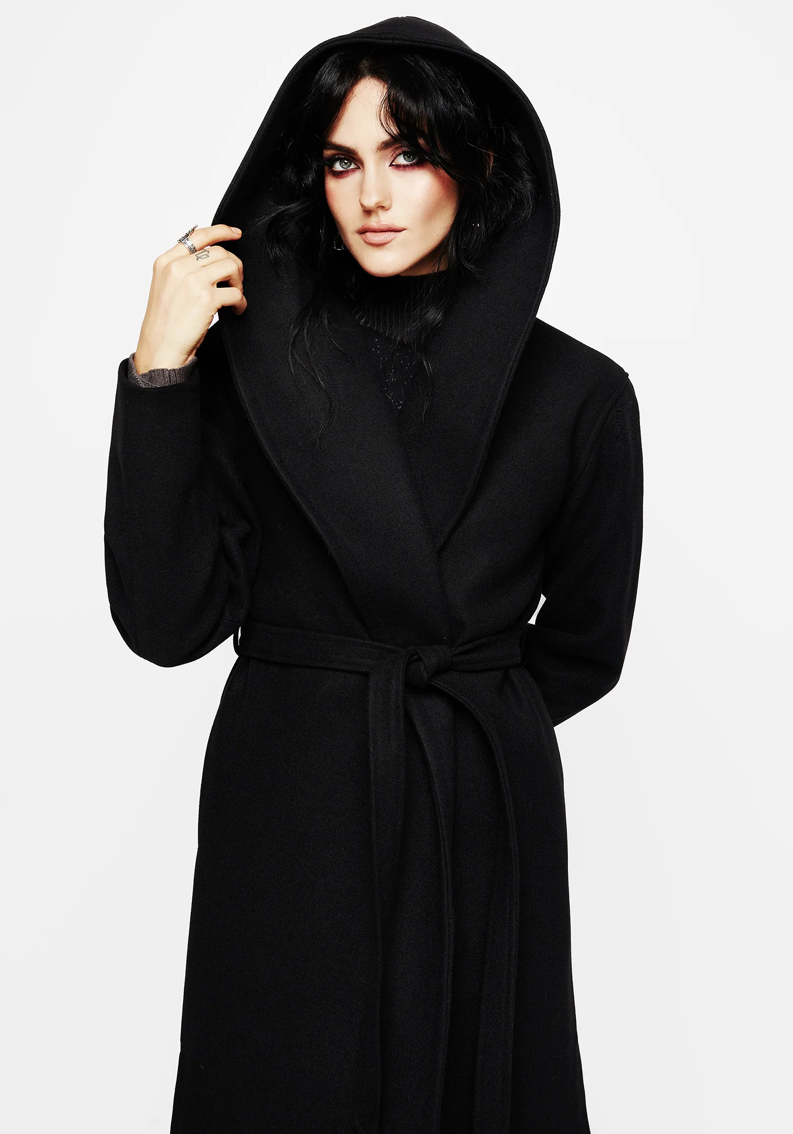 Catacomb Hooded Belted Coat - Image 5