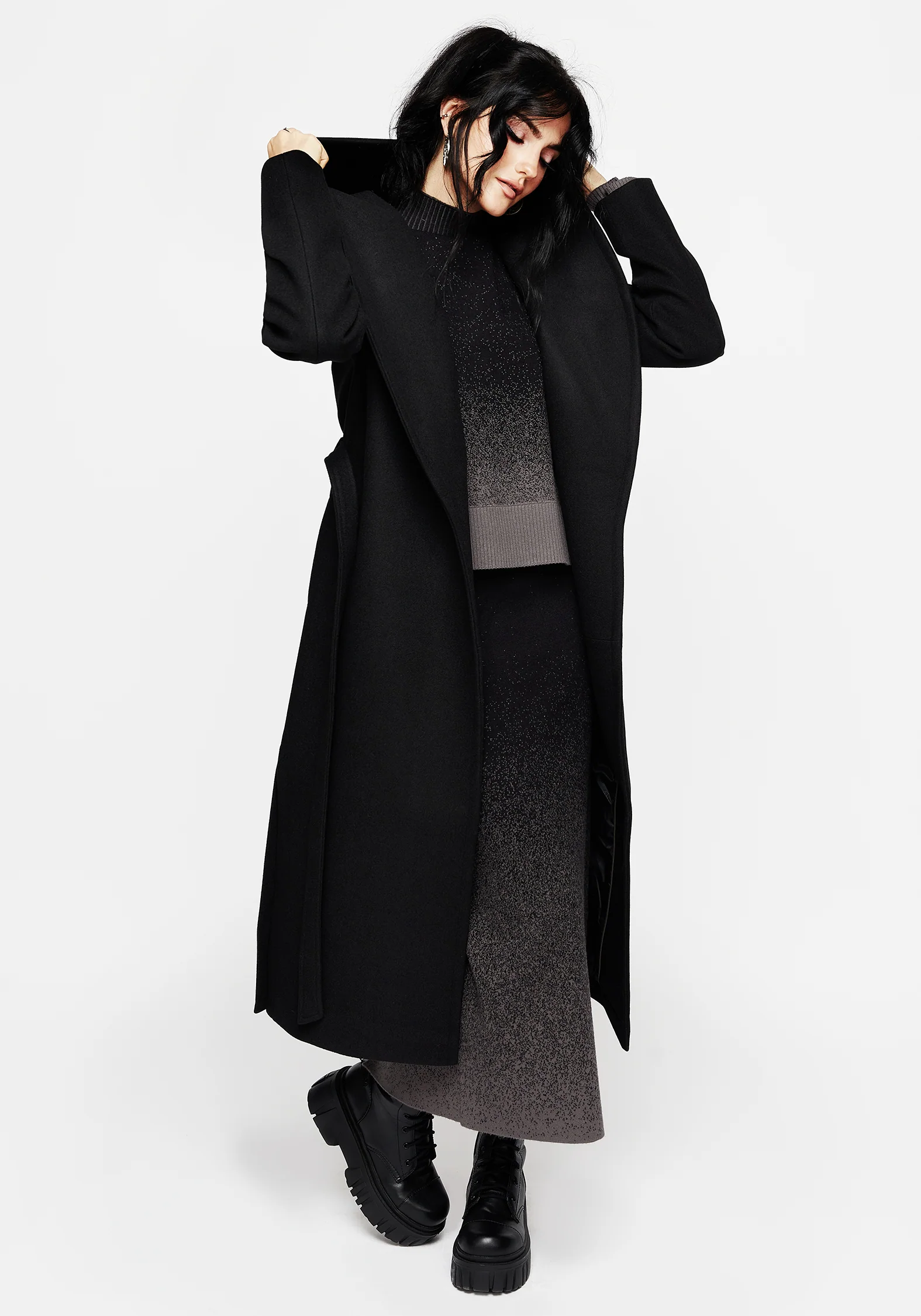 Catacomb Hooded Belted Coat - Image 6