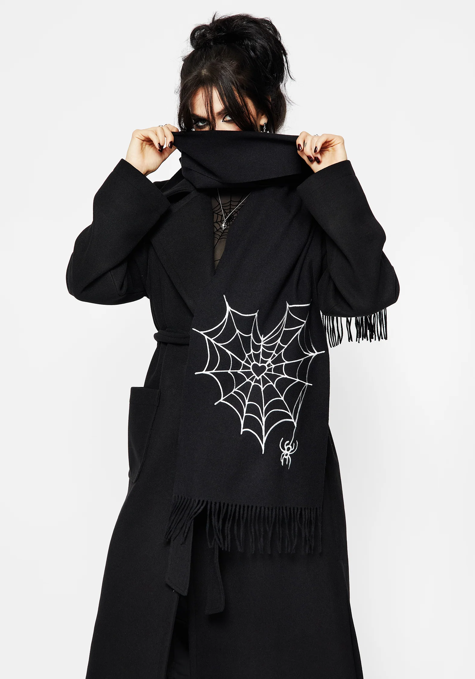 Catch Feelings Embroidered Scarf - Image 4