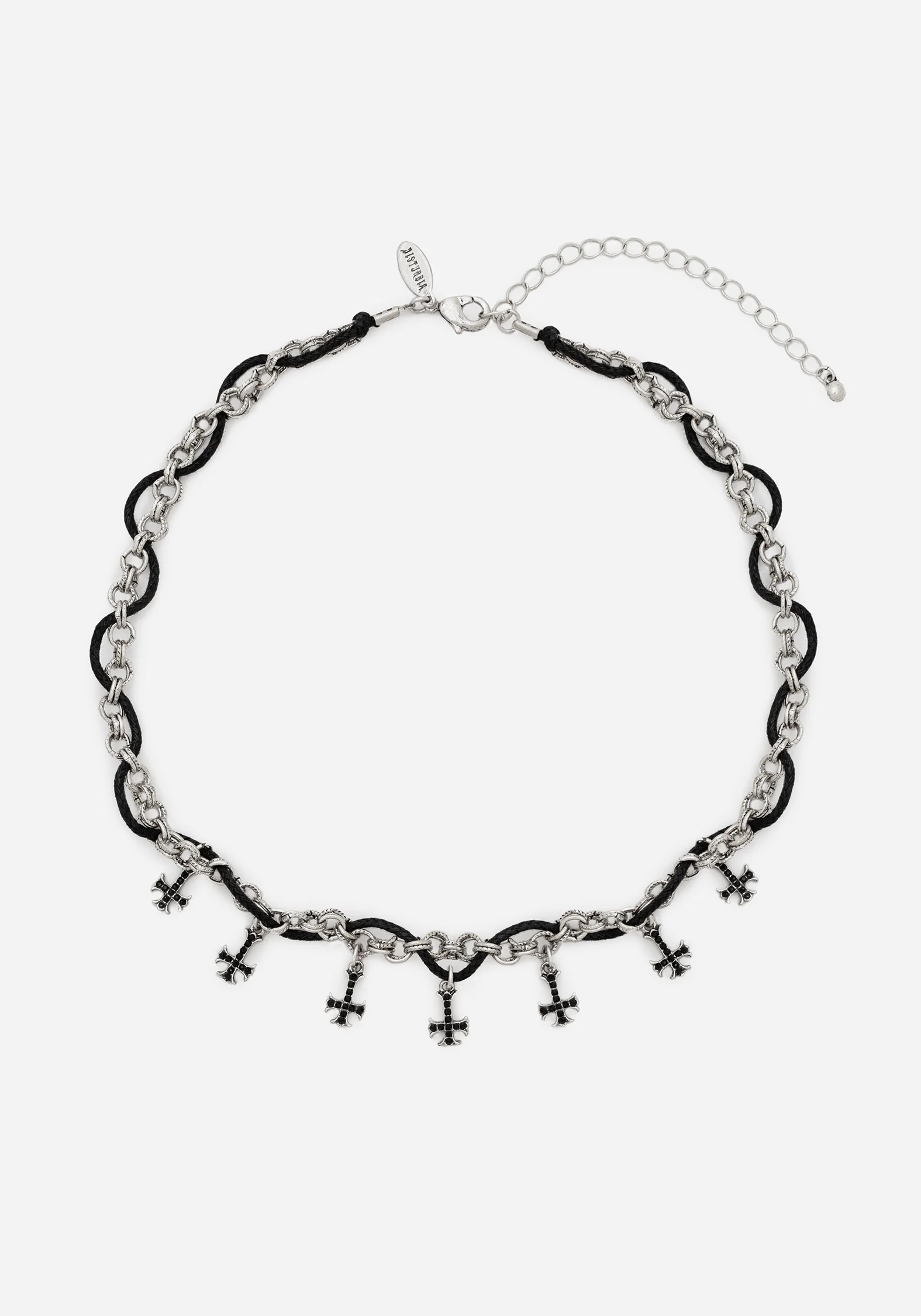 Catkin Cord Weave Cross Choker - Image 3