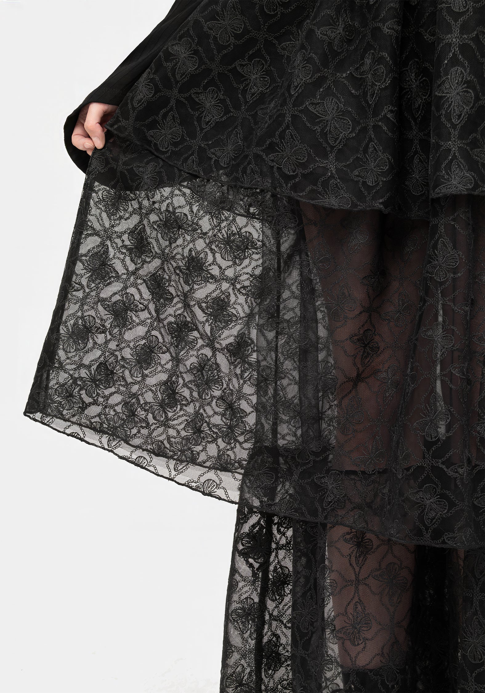 Chrysalis Butterfly Lace Tiered Maxi Skirt - Image 2
