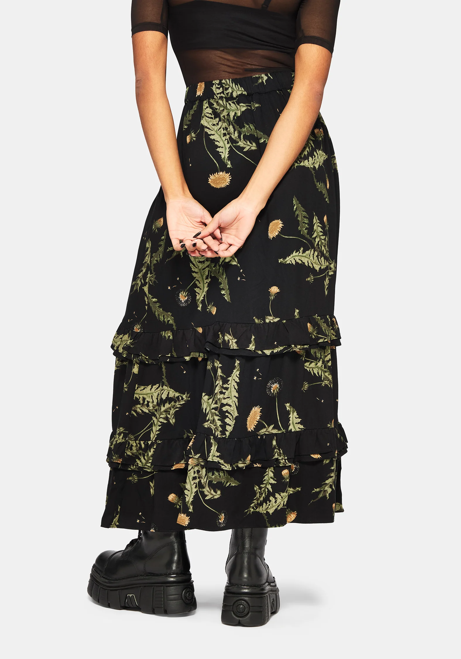 Cimora Dandelion Ruffle Midaxi Skirt - Image 5