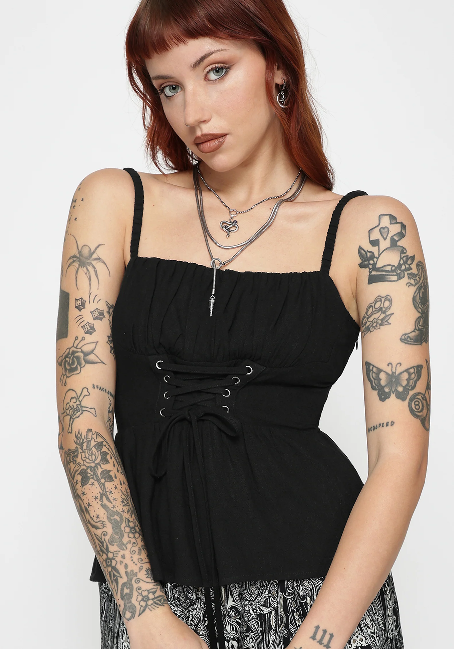 Cirissa Corset Lace Up Detail Cami - Image 5