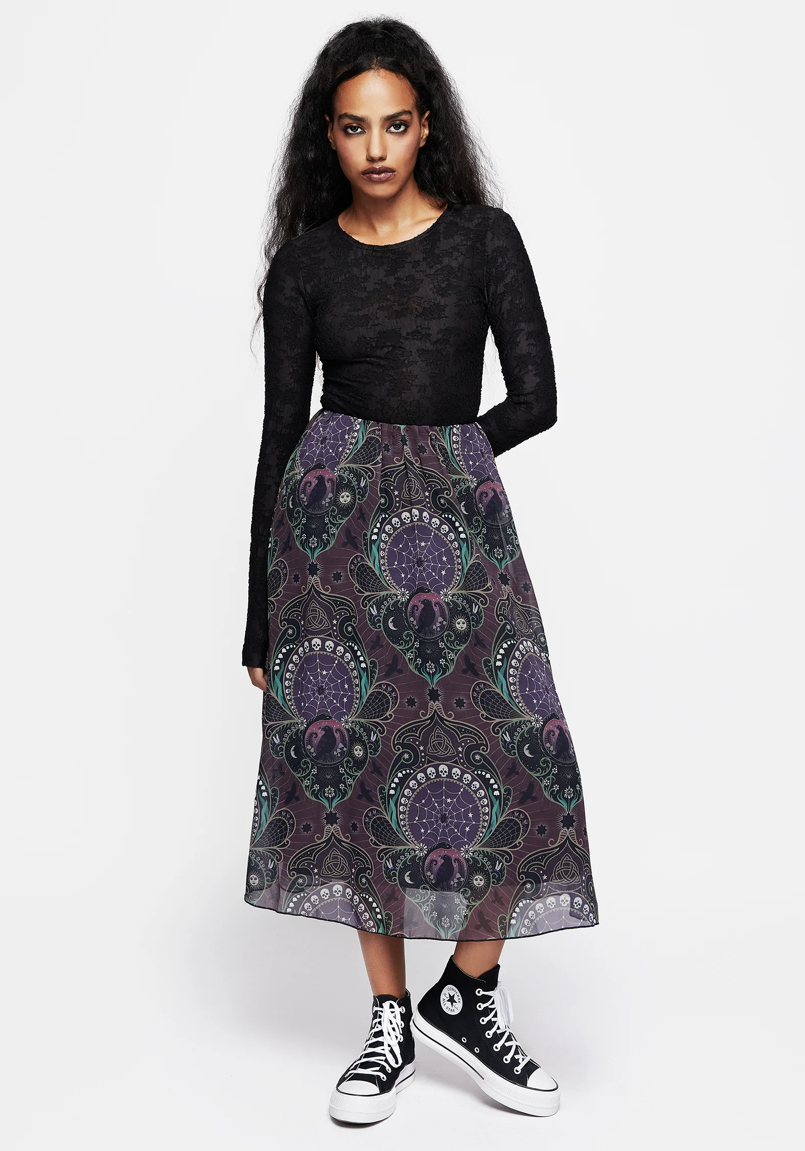 Clarette Chiffon Layered Midi Skirt - Image 6
