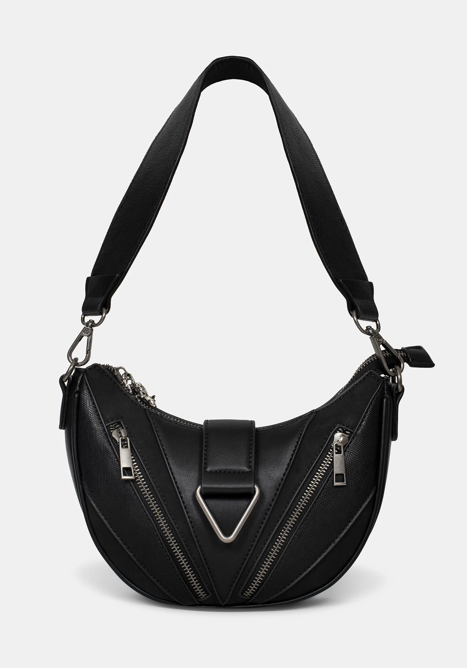 Colette Rat Zip Triangle Hardware Shoulder Bag