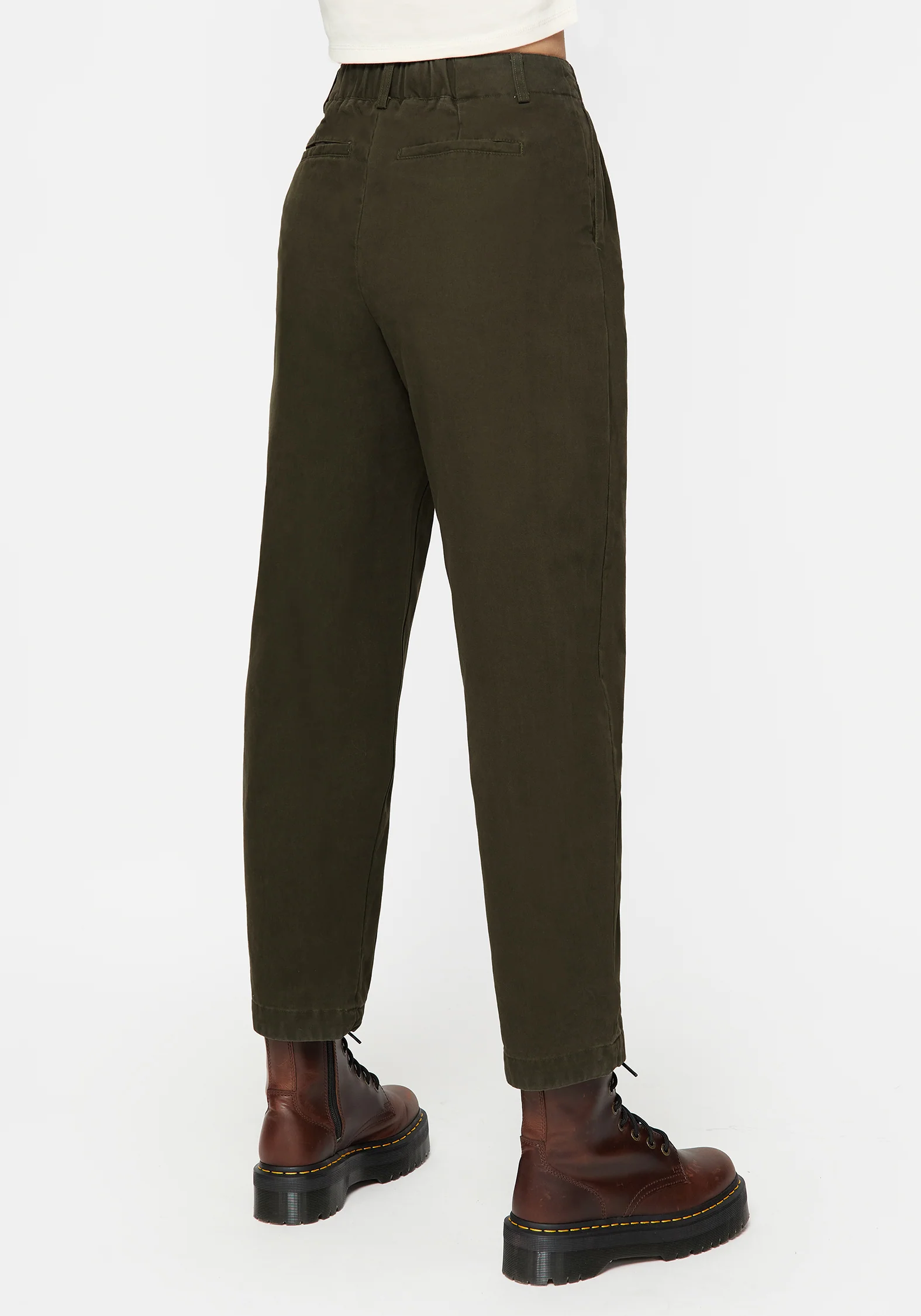 Copia Cotton Embroidered Tapered Tailored Trousers - Image 3