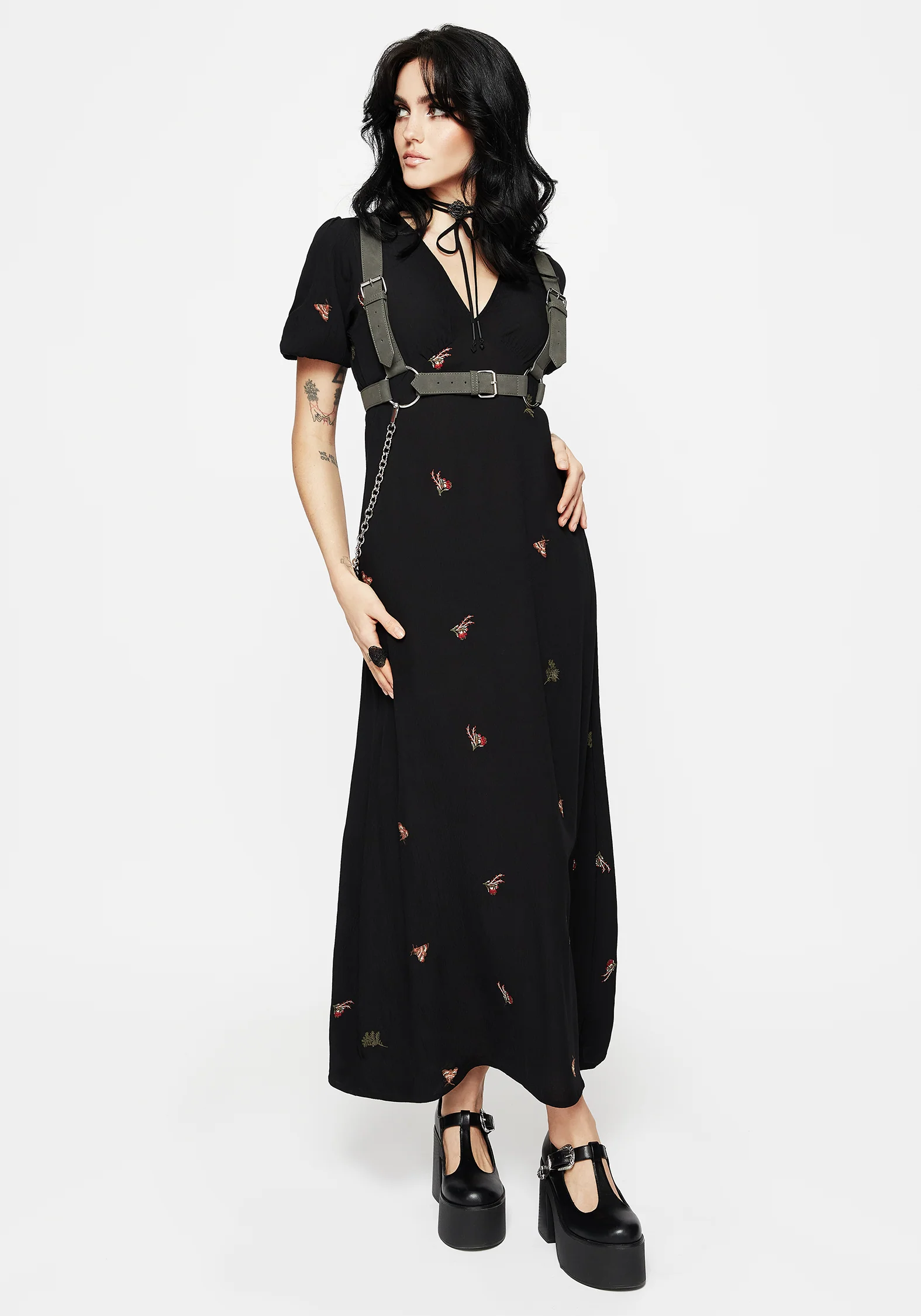 Copia Moth Embroidered Maxi Dress - Image 5