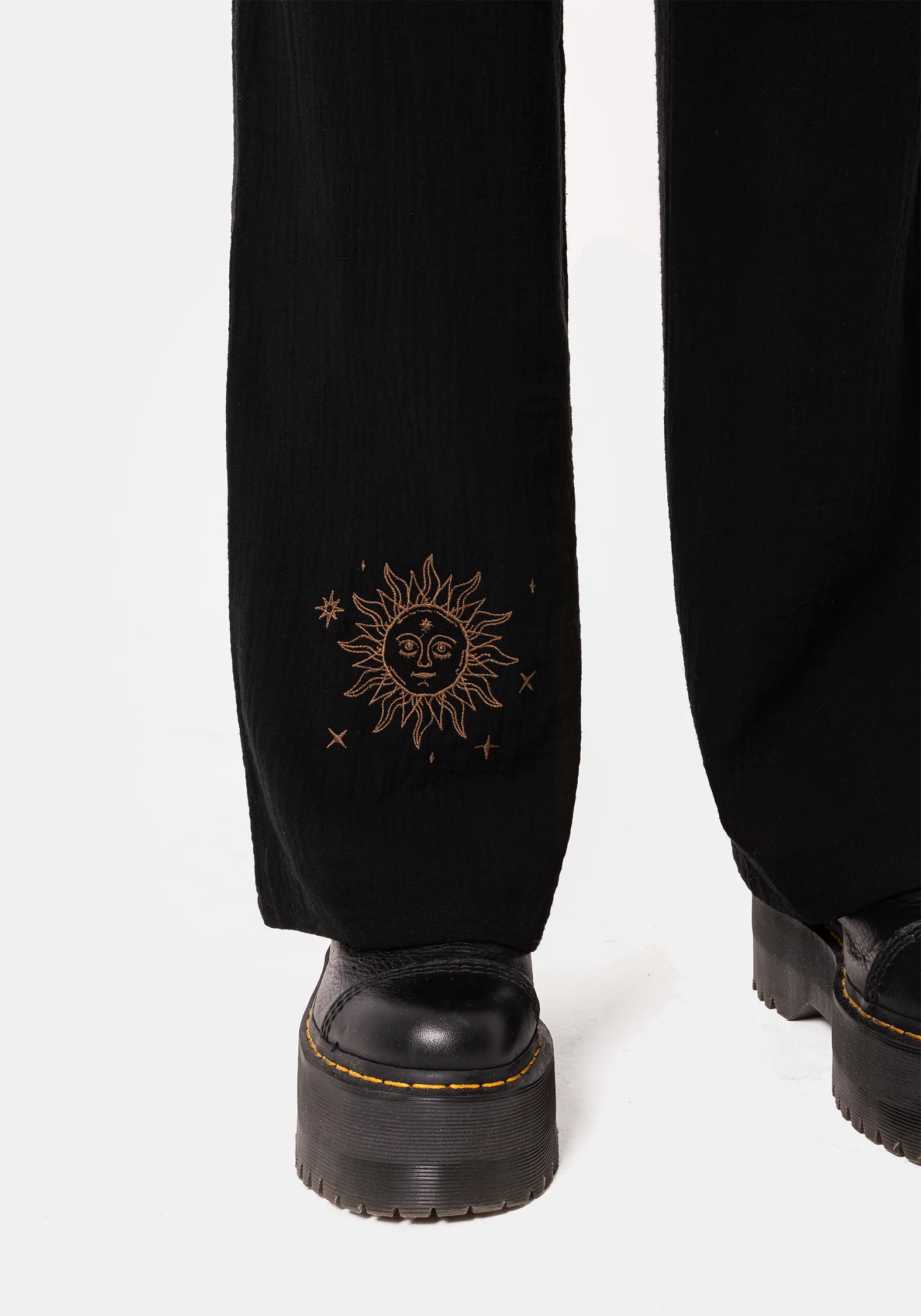 Cosmos Embroidered Wide Leg Trousers - Image 2