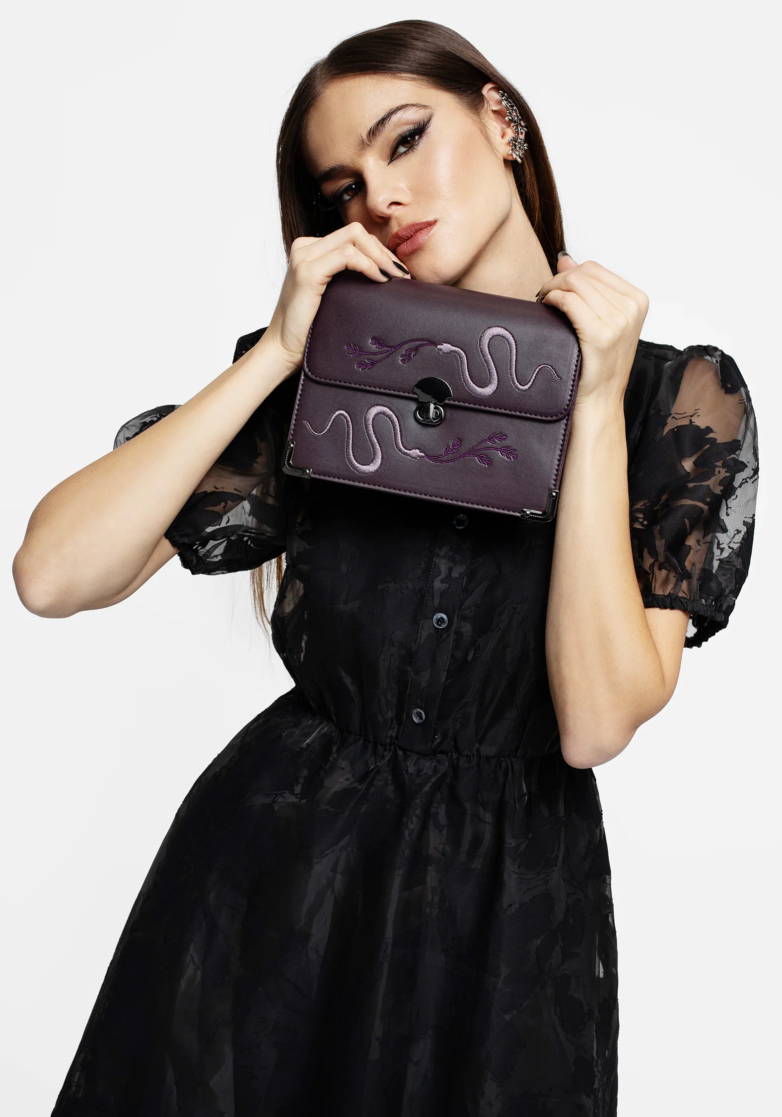 Dominion Embroidered Shoulder Bag - Image 7