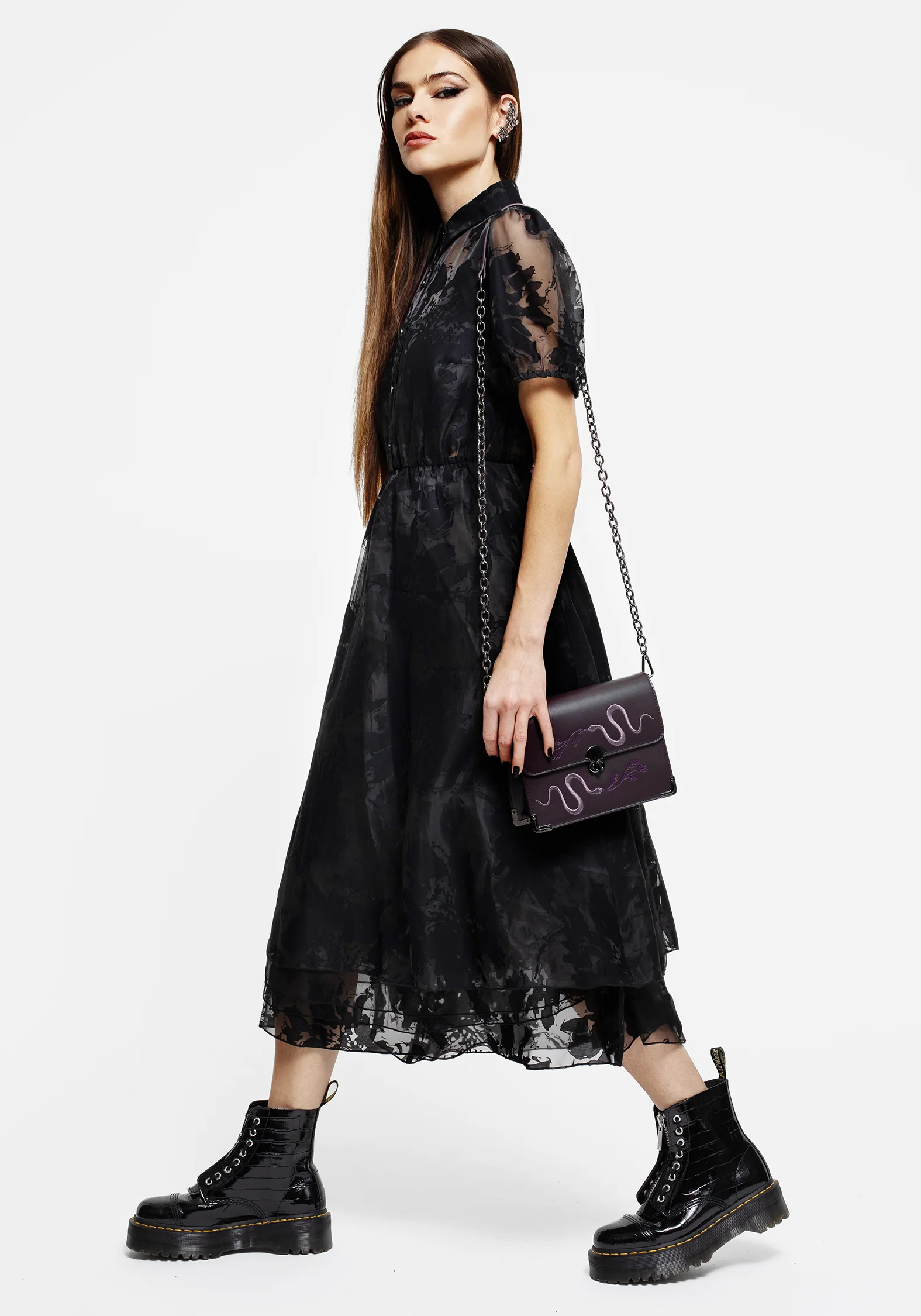 Dominion Embroidered Shoulder Bag - Image 8