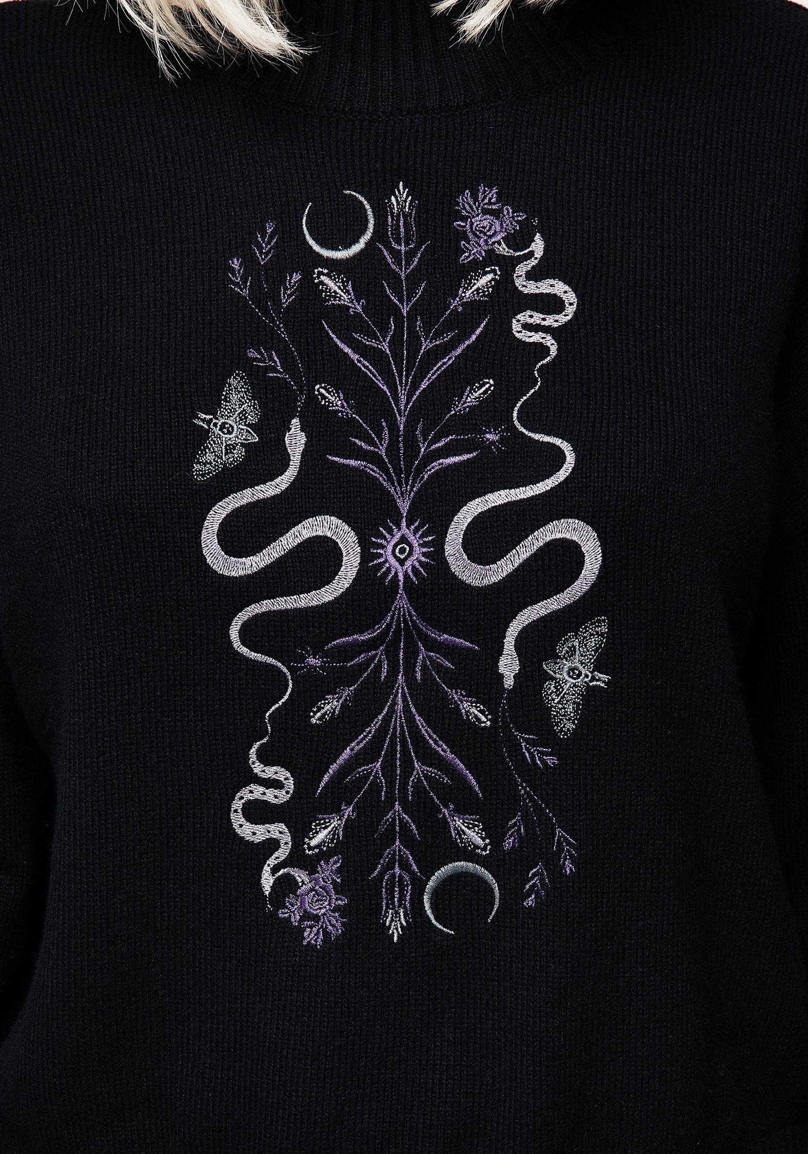 Dominion Snake Embroidered Knit Sweater - Image 2
