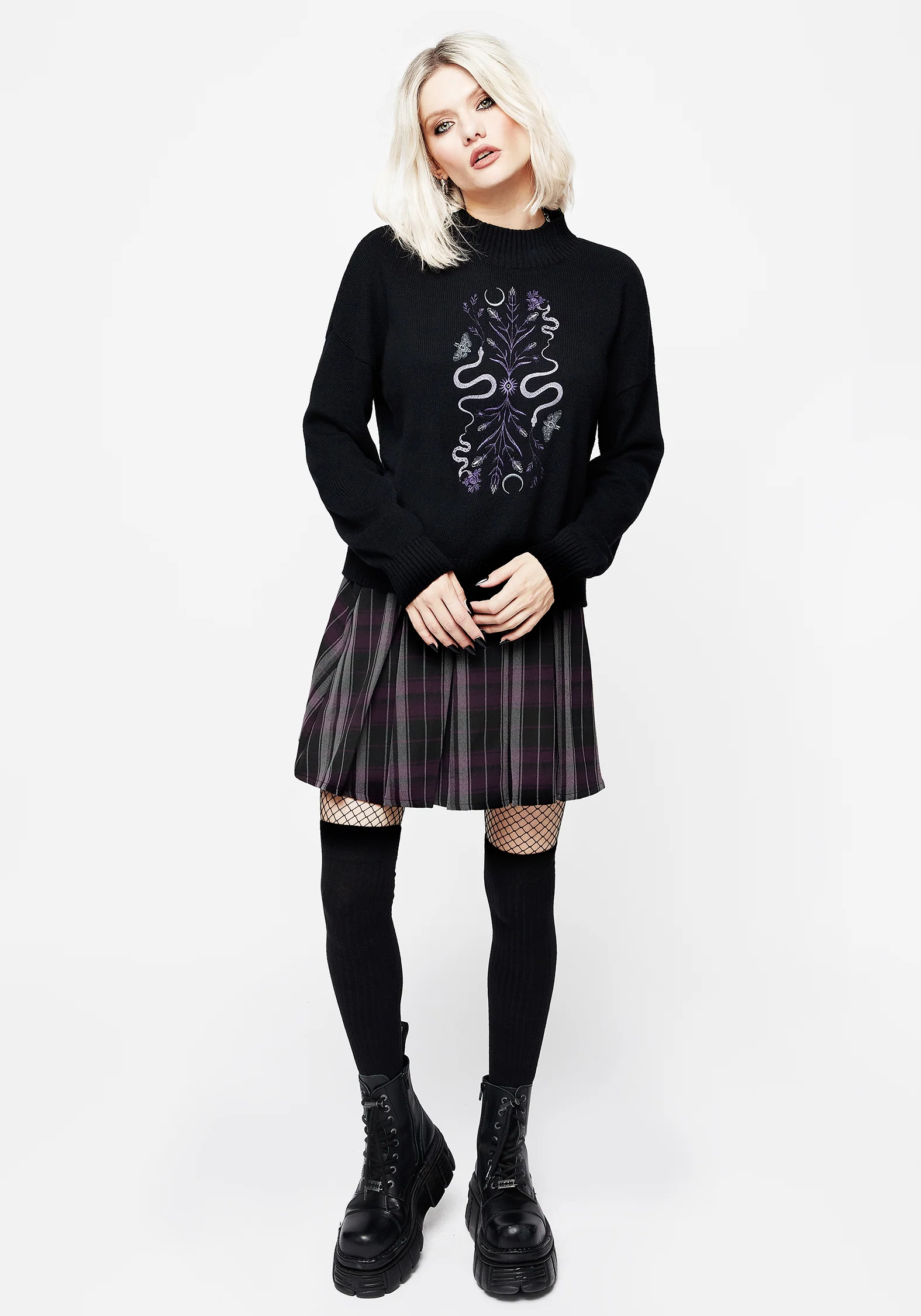 Dominion Snake Embroidered Knit Sweater - Image 4