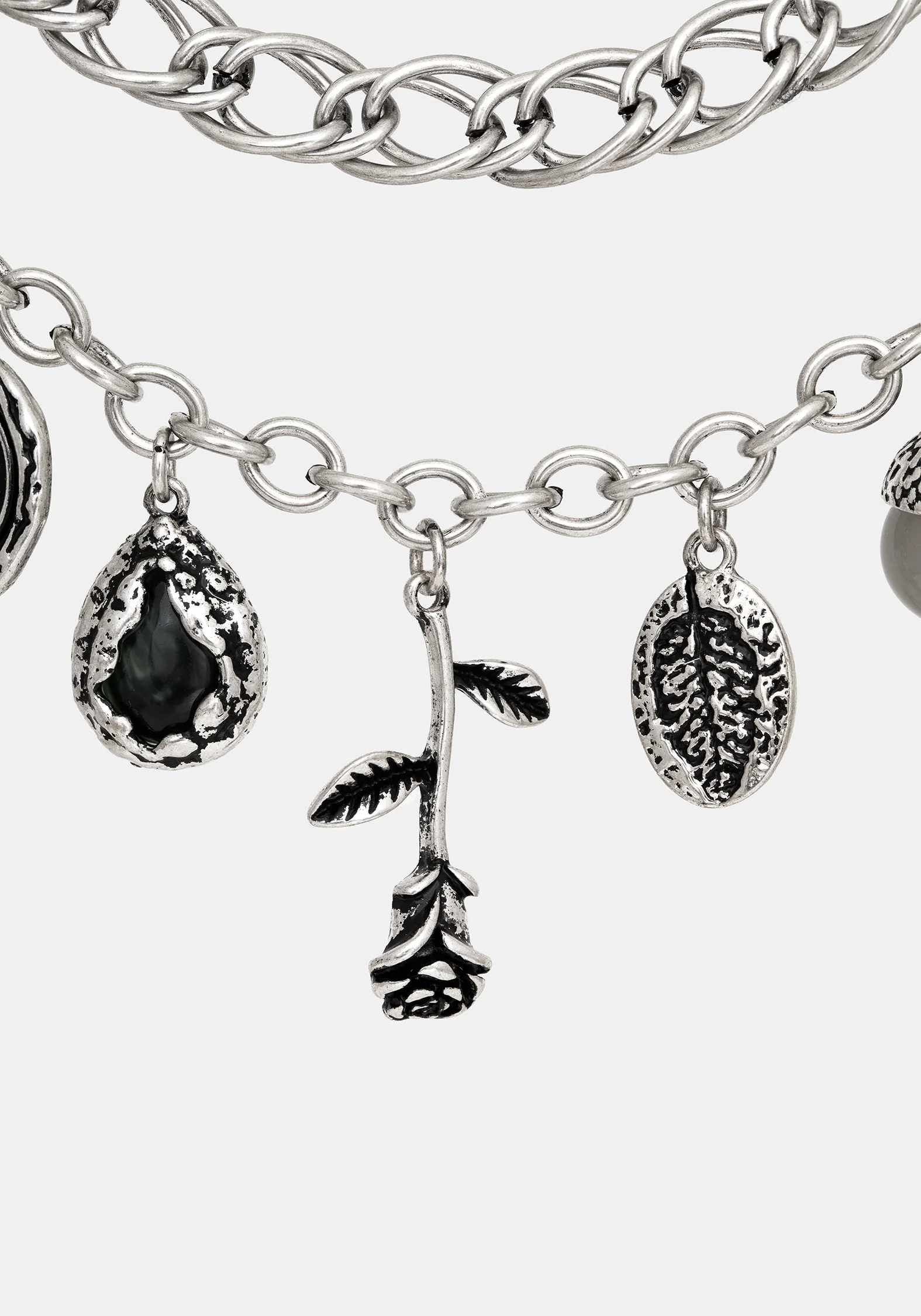 Draven Rat & Spider Charm Necklace - Image 2
