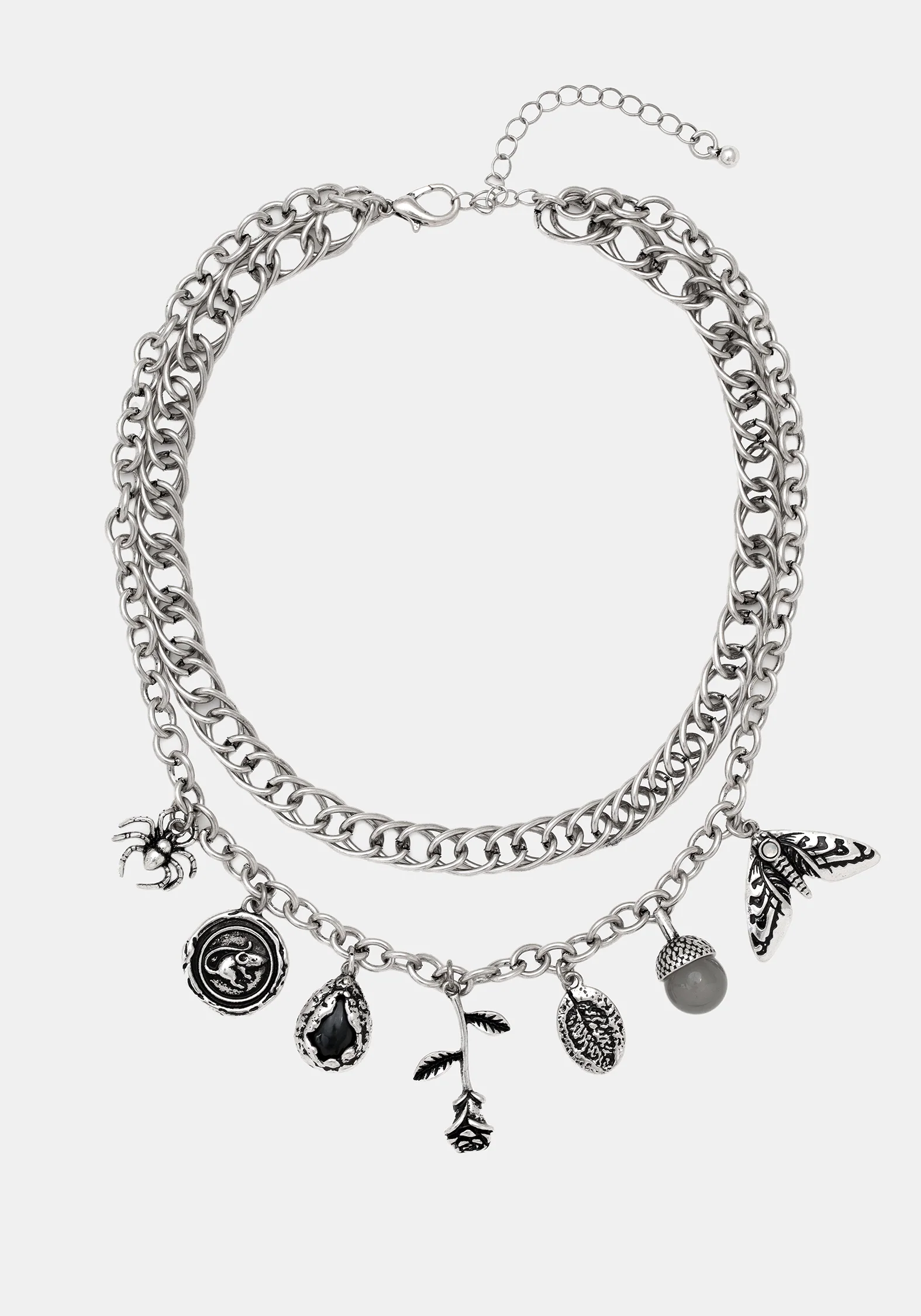 Draven Rat & Spider Charm Necklace - Image 8