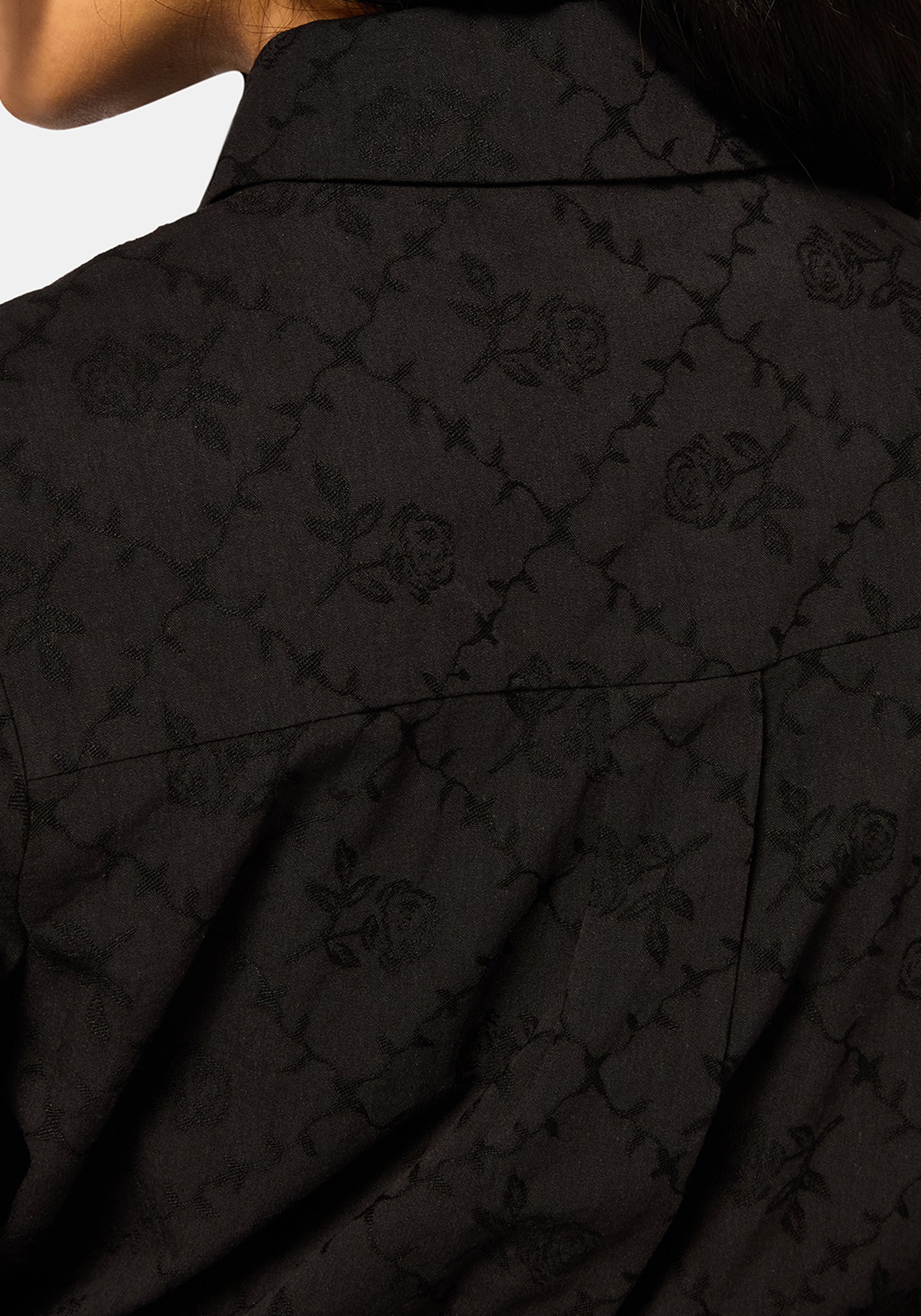 Dusha Garden Embroidered Shirt - Black - Image 5