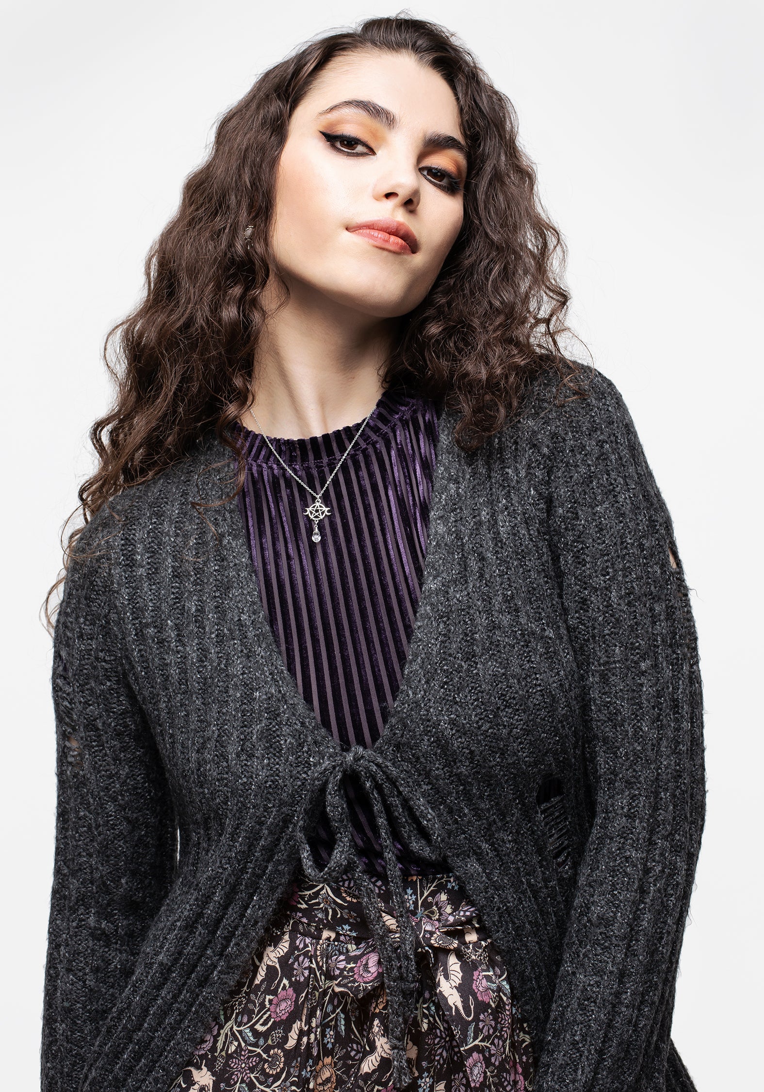 Dysnomia Ribbed Velvet Crop Top - Image 7