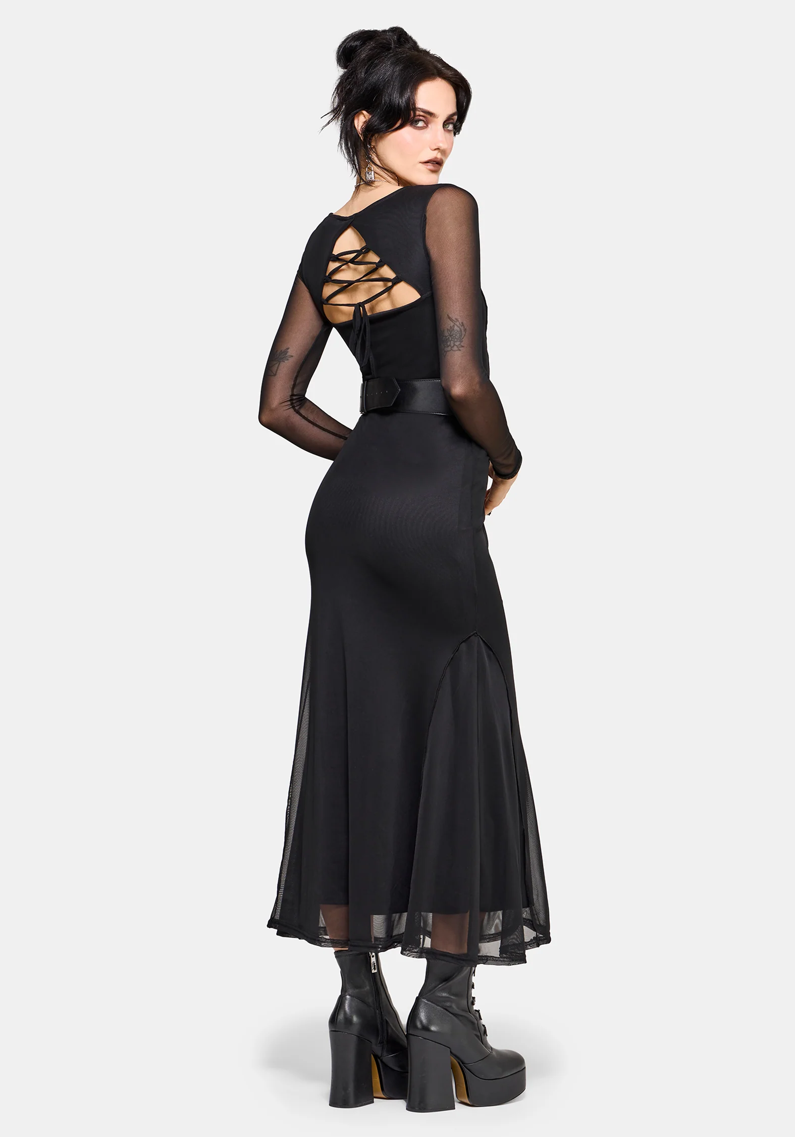 Ebonine Backless Maxi Dress