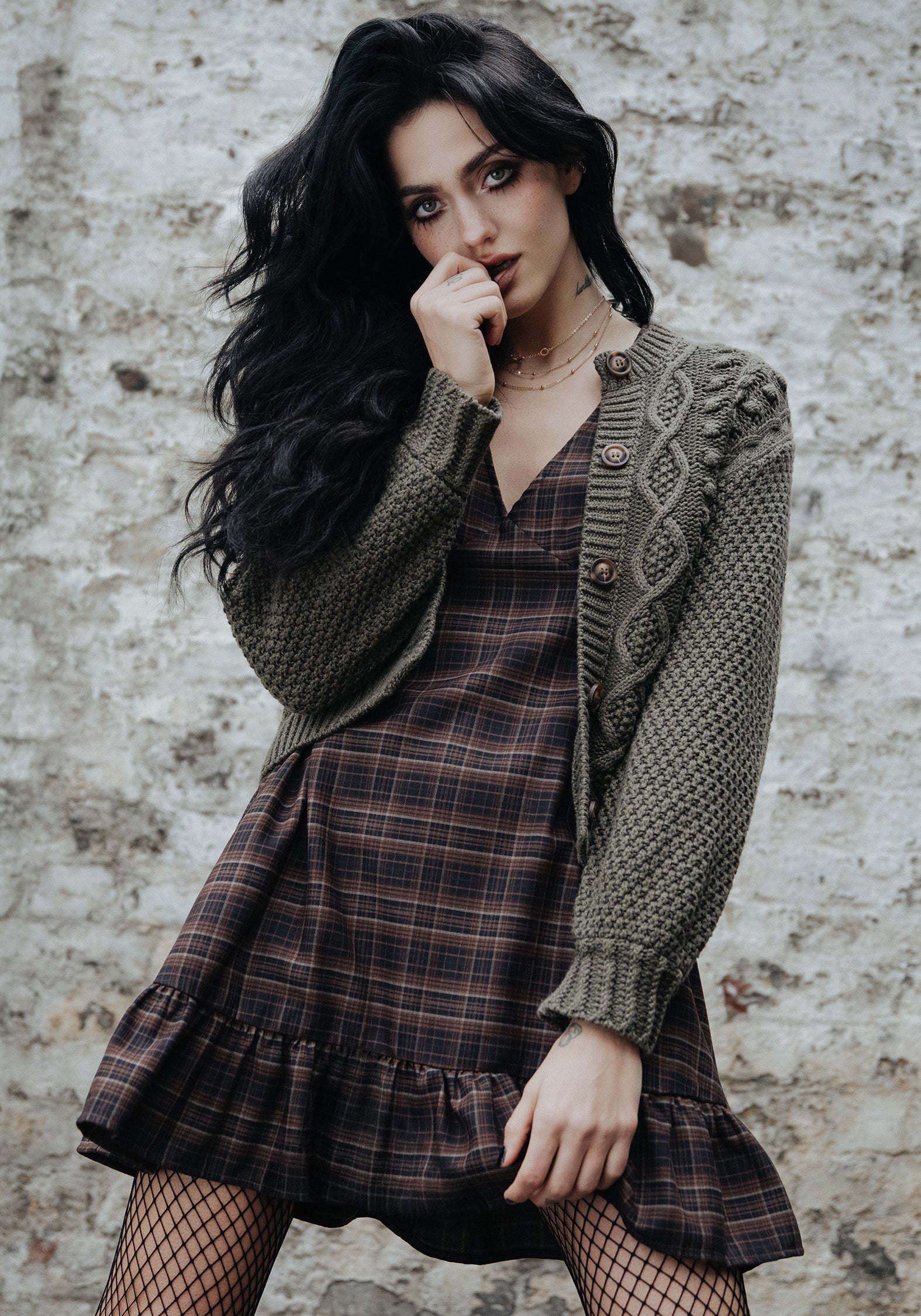 Embla Check Mini Smock Dress - Image 9