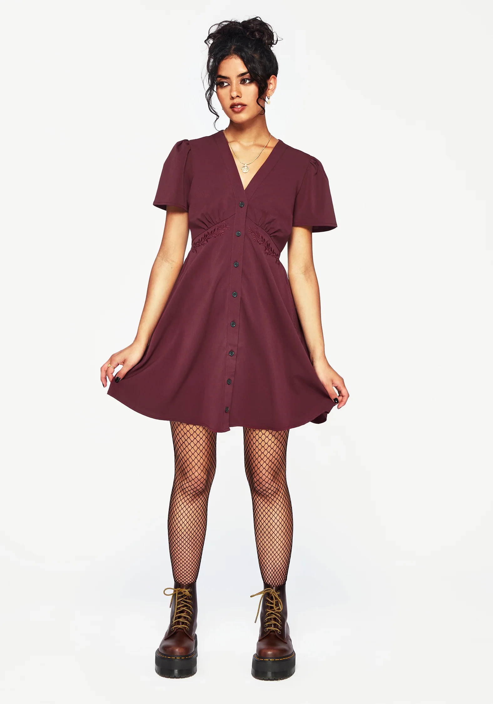 Essence Short Sleeve Mini Dress - Image 4