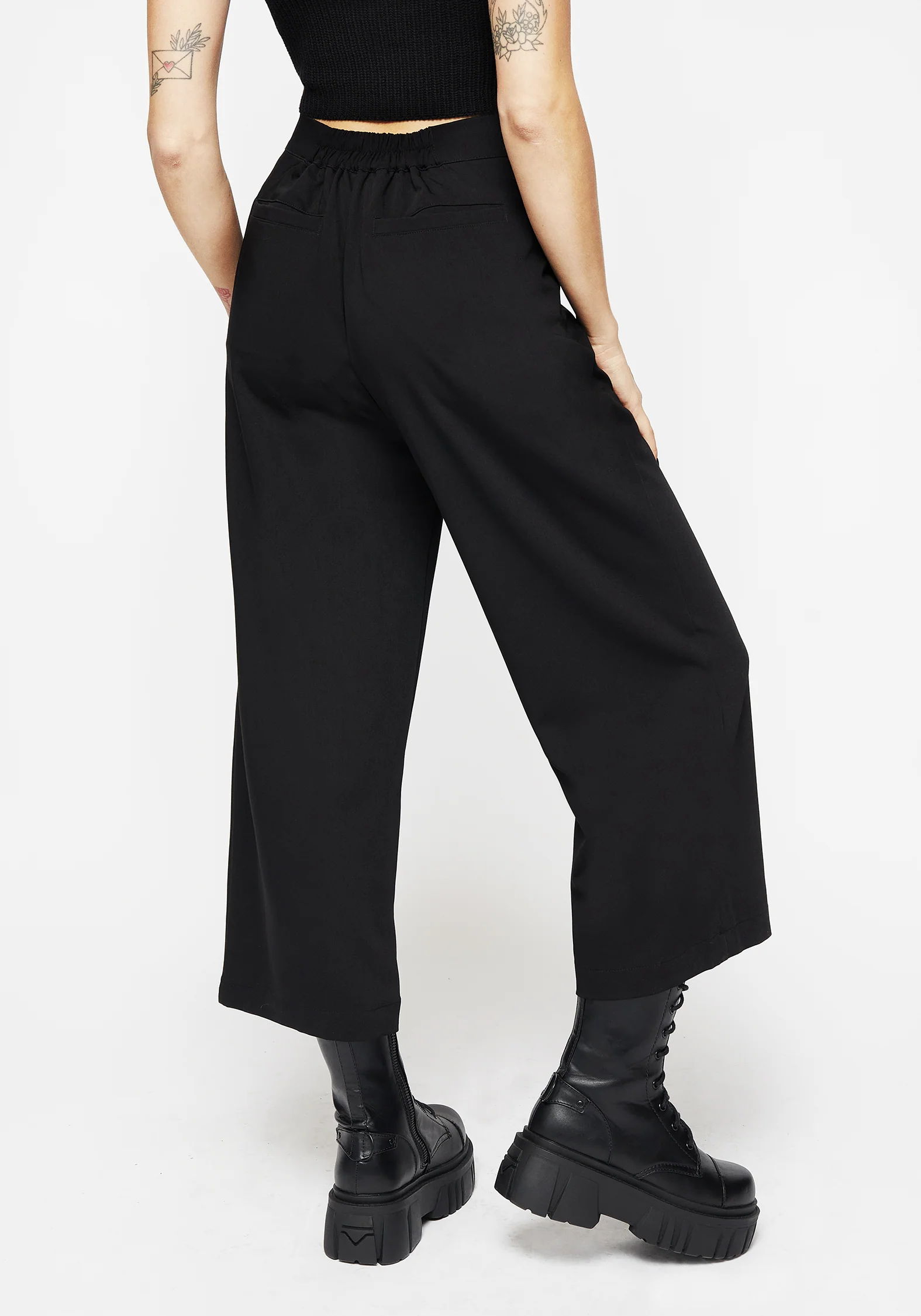 Eustacia Wide Leg Culotte Trousers - Image 3