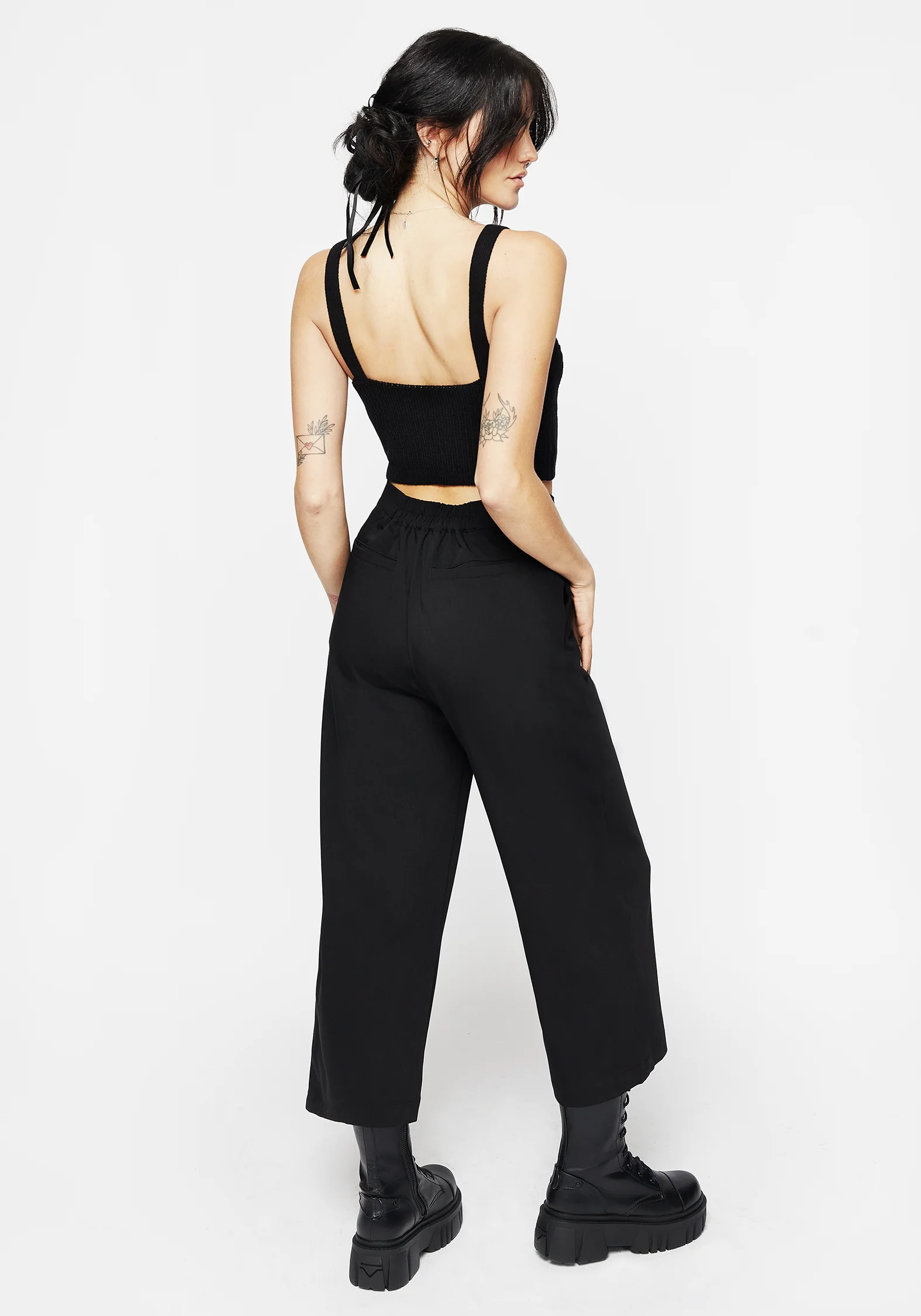 Eustacia Wide Leg Culotte Trousers - Image 5