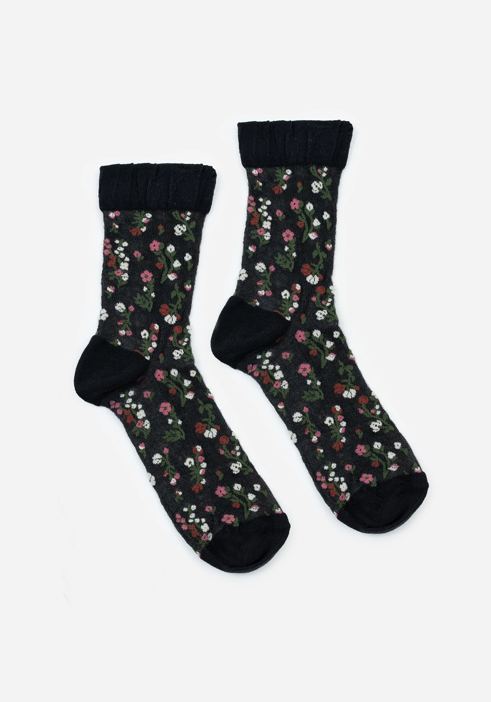 Everblooming Floral Mesh Socks - Image 3