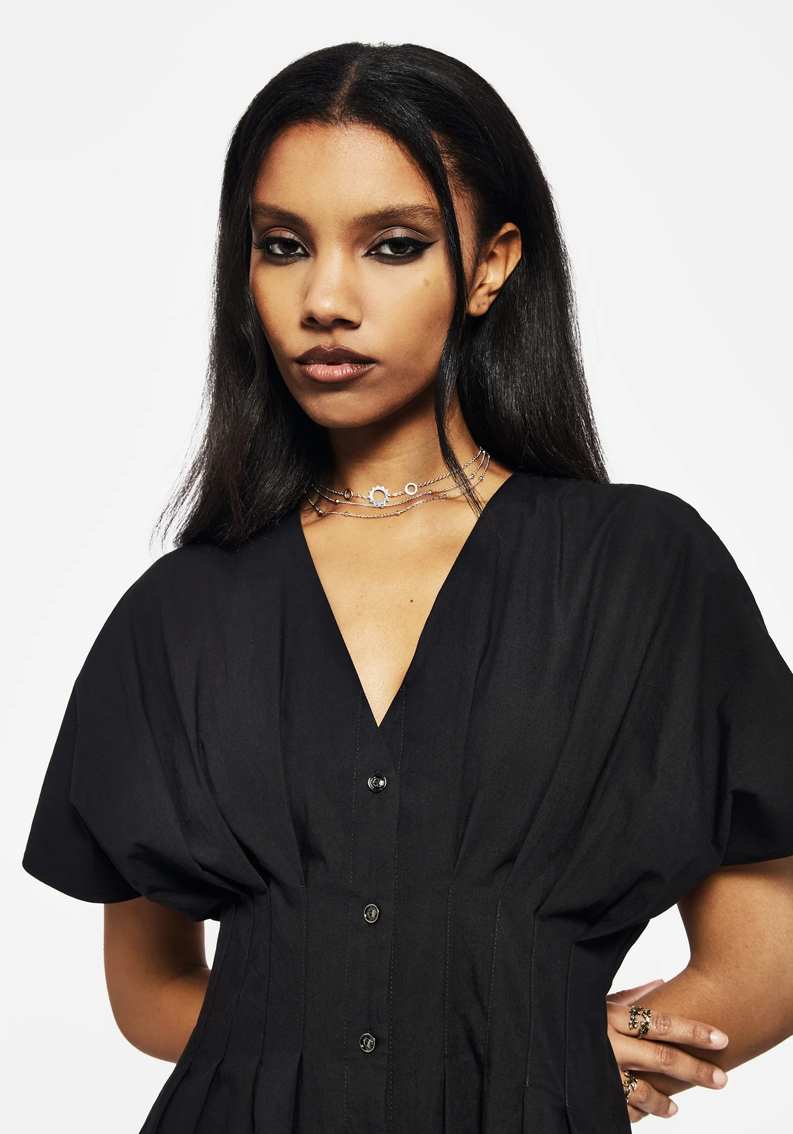 Finis Cotton Button Up Midi Shirt Dress - Image 6