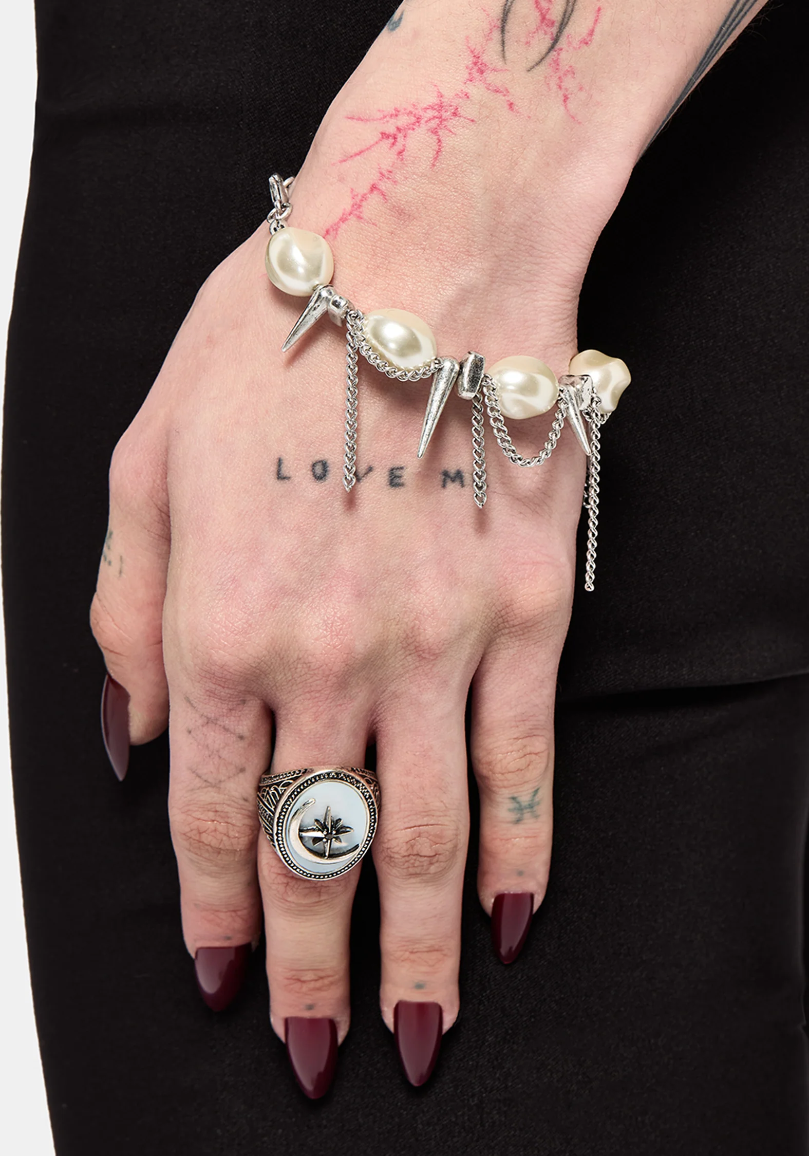Flittex Spike Faux Pearl Bracelet - Image 3