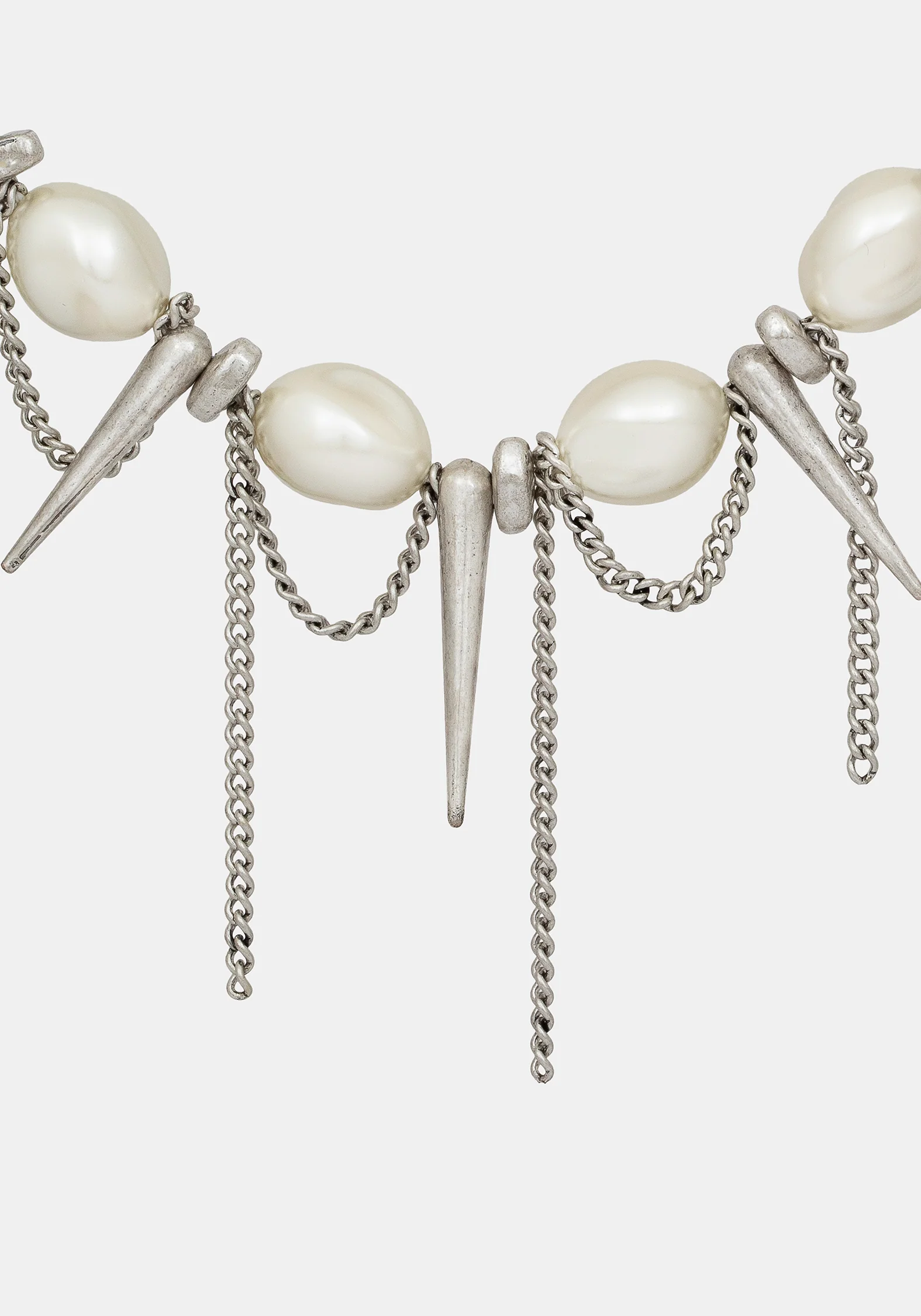 Flittex Spike Faux Pearl Choker - Image 2