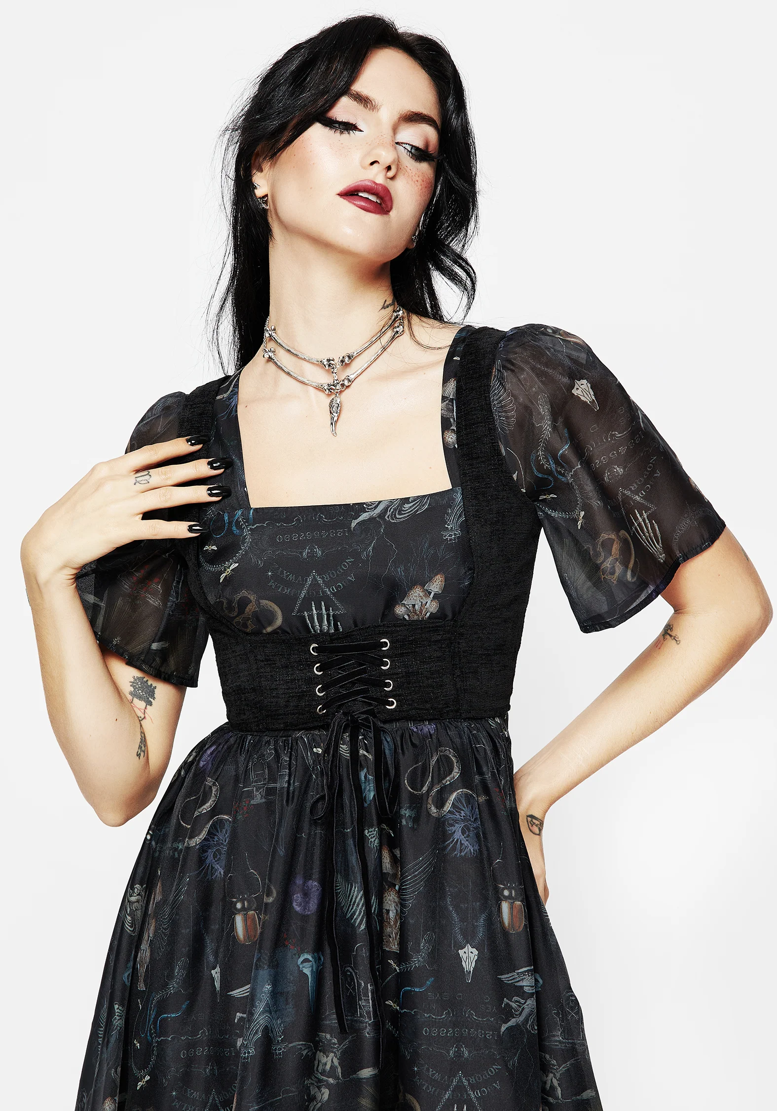 Florence Lace Up Harness Corset Top - Image 5