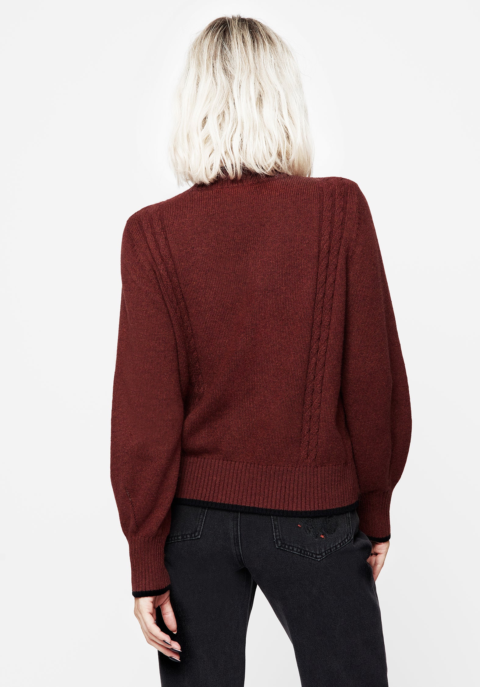 Foxfire Embroidered Cable Knit Cardigan - Image 3