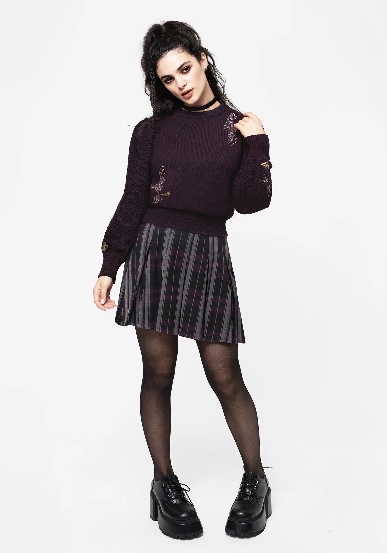 Foxglove Embroidered Knit Sweater - Image 4