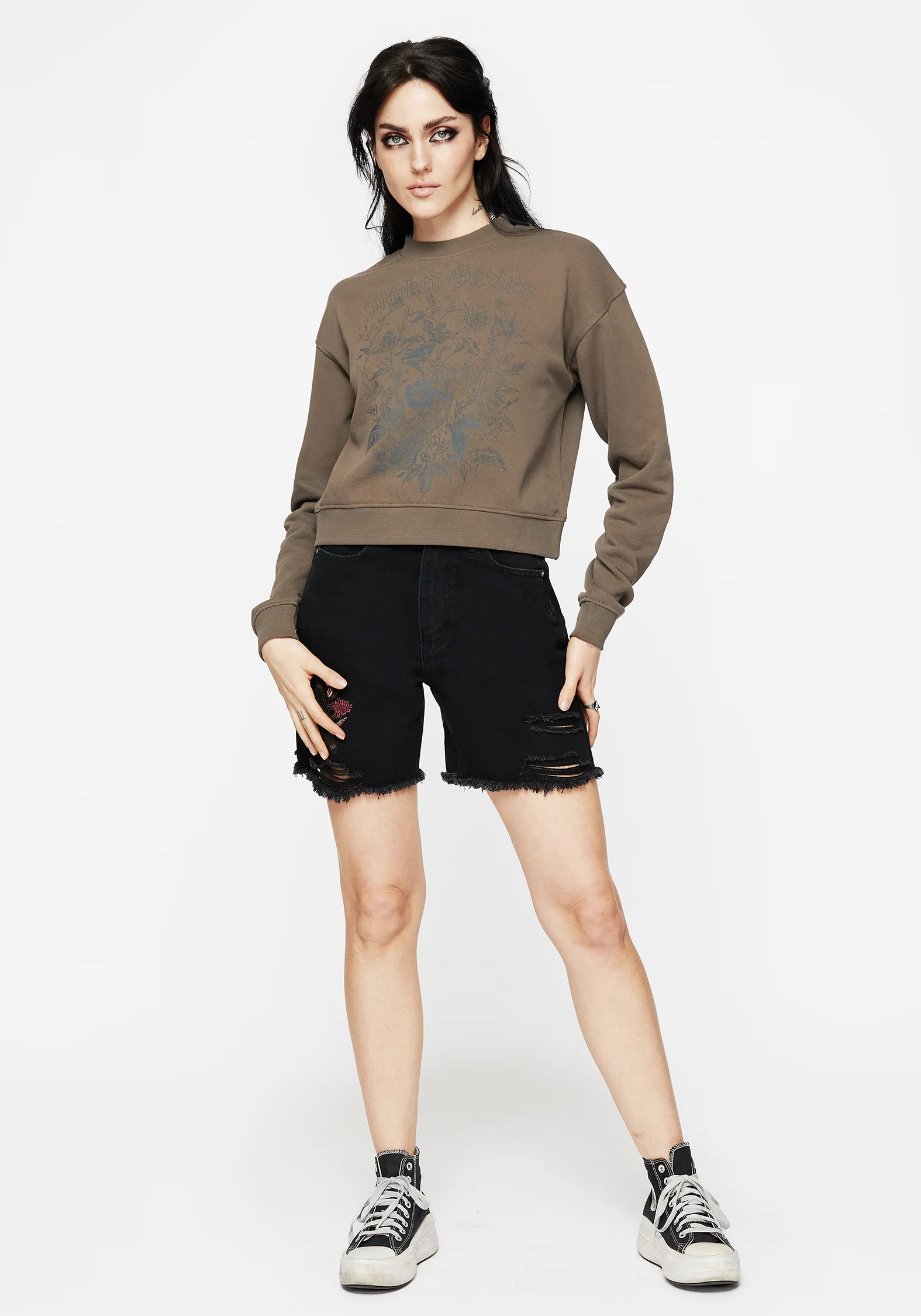 Galerina Graphic Print Cotton Sweatshirt - Image 4