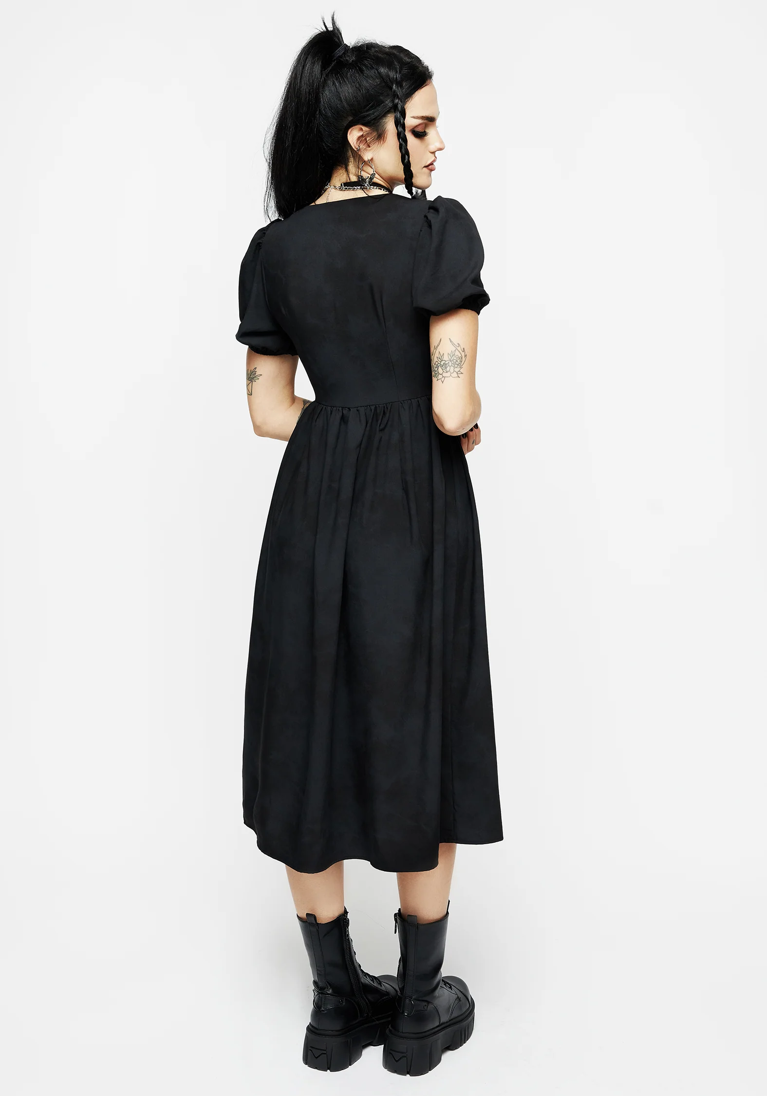 Gladys Button Front Midi Dress - Image 3